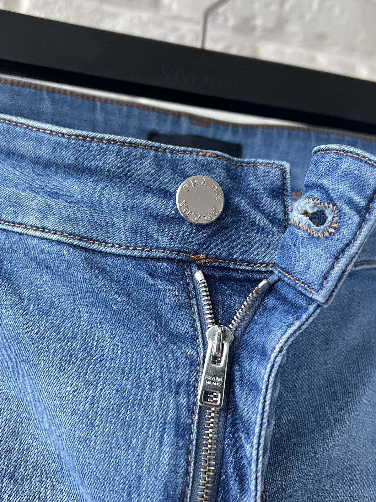 Prada Prada Milano Logo Blue Denim Jeans Size 28" / US 6 / IT 42 - 5 Thumbnail