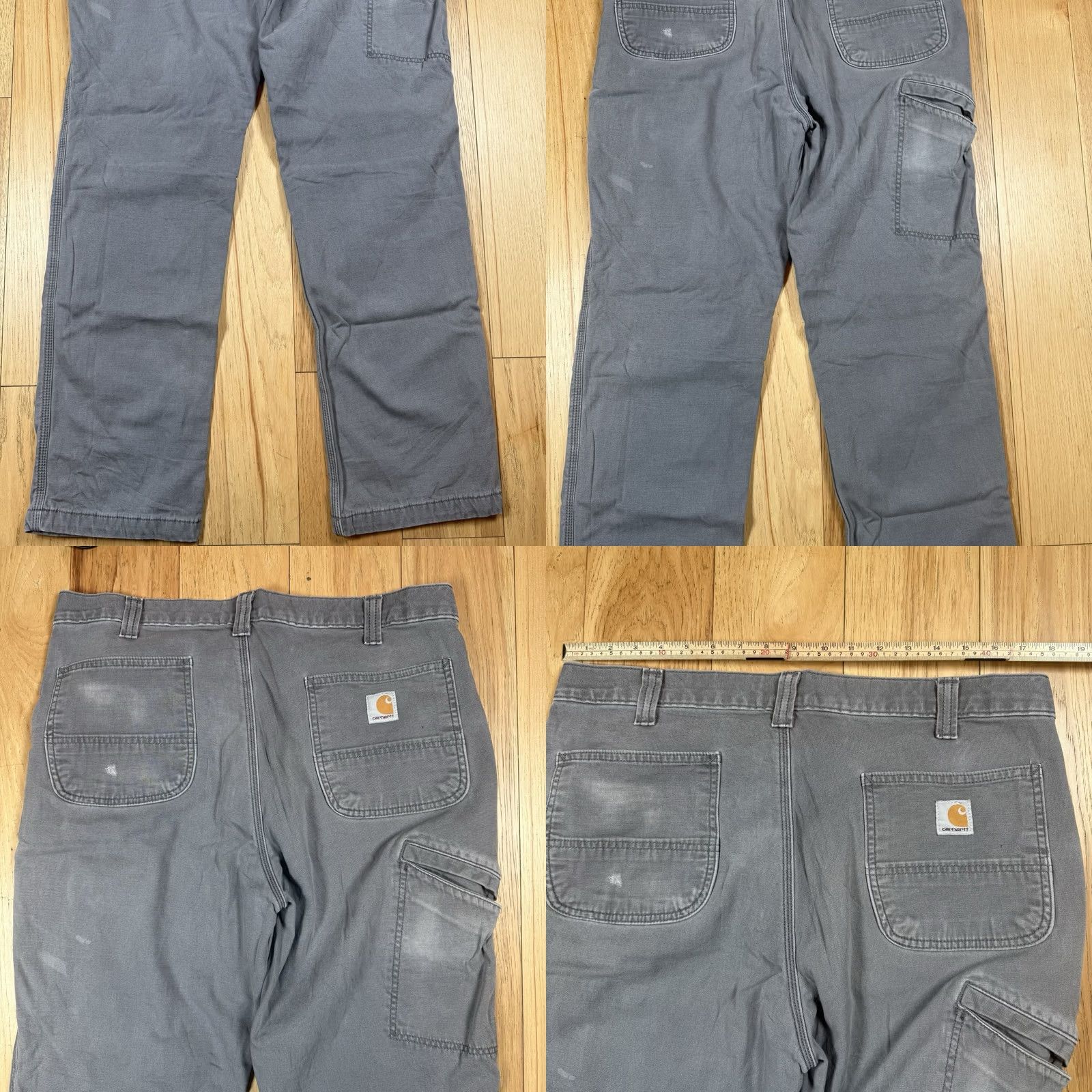 Carhartt VINTAGE Carhartt Work Pants Mens 36x32 Grey Insulated Cargo Straight Blanketed Lined Pants Mens Regular 36 Grey Inches Mens Size US 36 / EU 52 - 8 Thumbnail