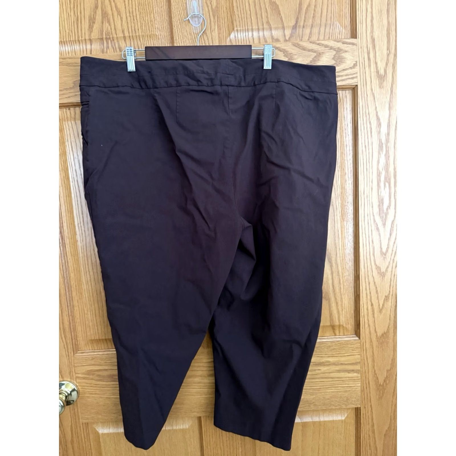Vintage Lane Bryant Women Brown Regular Fit Dressy Wide Leg Capri Pants Size 26 Average Size 26" / US 2 / IT 38 - 2 Thumbnail