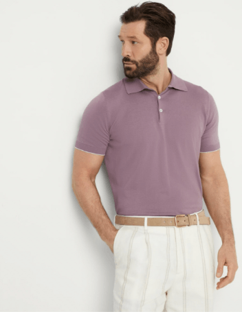 Brunello Cucinelli Polo Sweater in Dark Purple Size US S / EU 44-46 / 1 - 3 Thumbnail