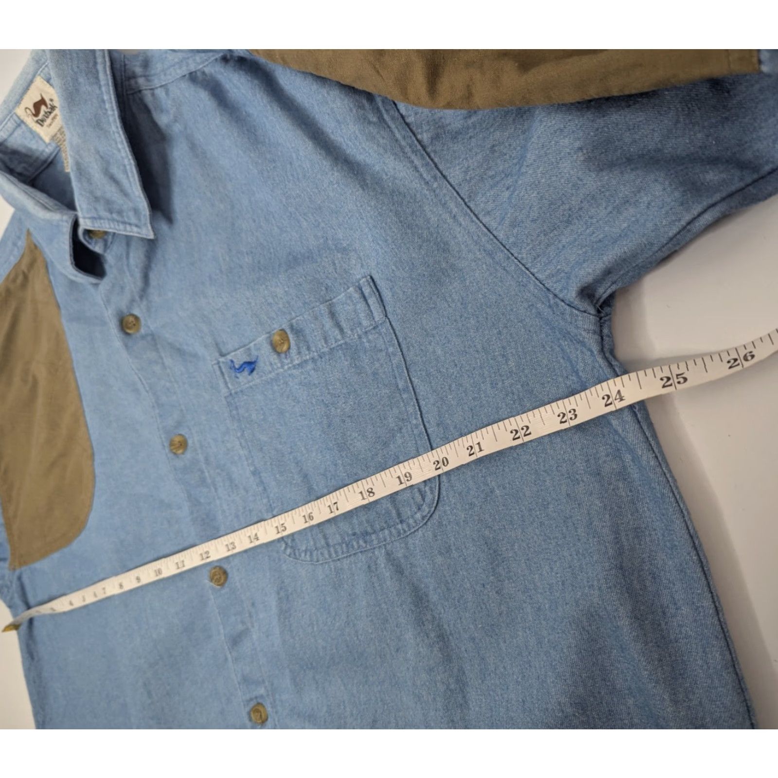Vintage Duxbak Chambray Shooting Shirt Mens Size L Blue Cotton Hunting Outdoors Button-Up Long Sleeve Size US L / EU 52-54 / 3 - 6 Thumbnail