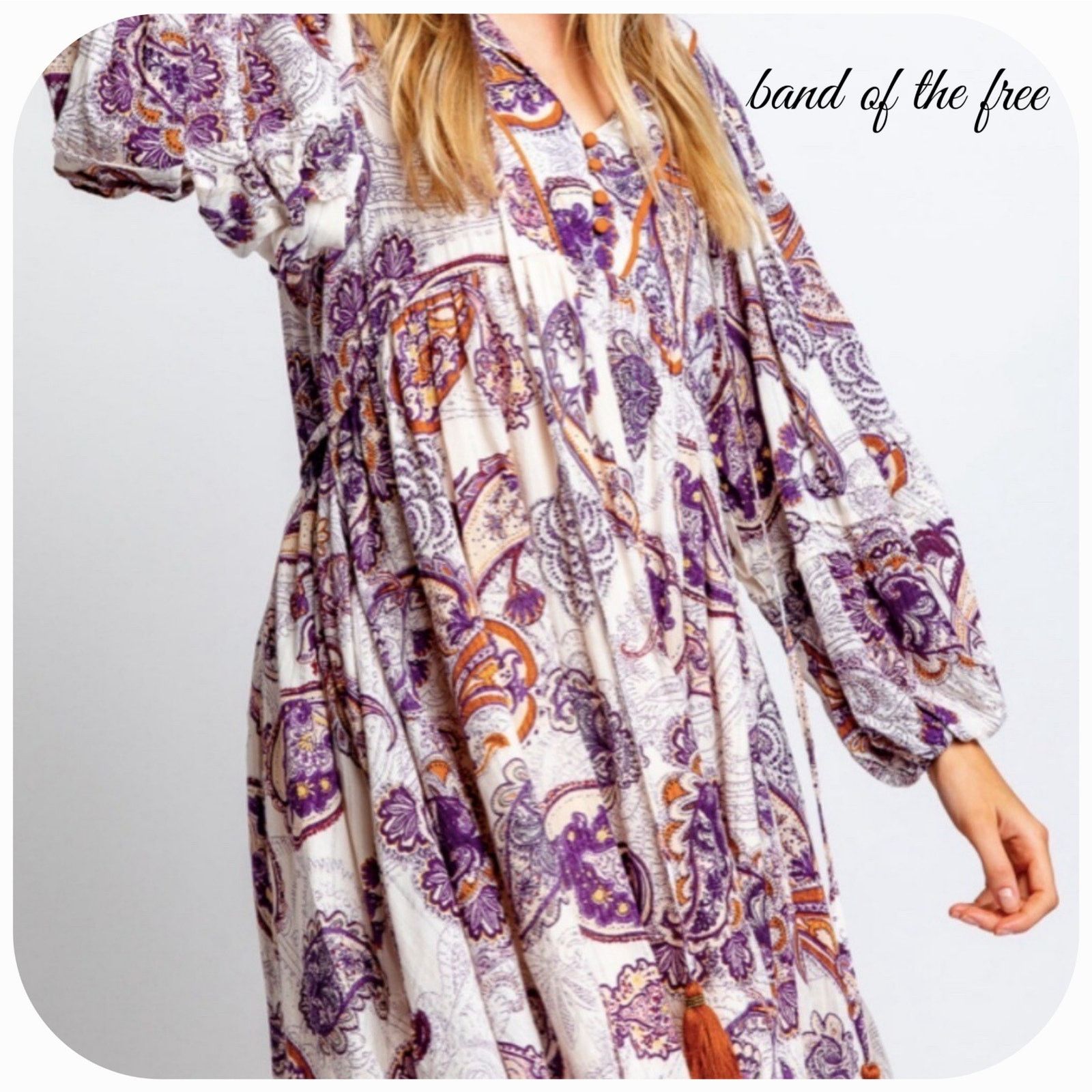 Other Band of the Free Lyonnette Paisley Cottagecore Mini Dress Size S / US 4 / IT 40 - 1 Thumbnail