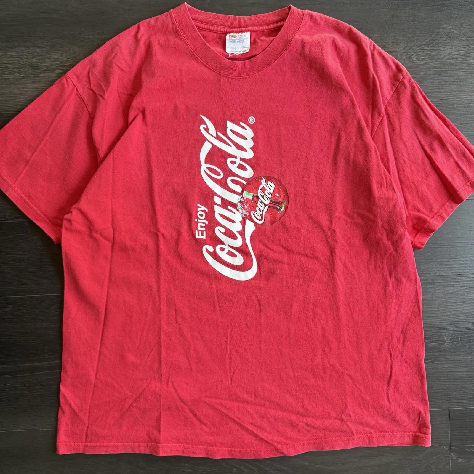 Coca Cola Vintage Coca Cola Red T-Shirt XL 90s Size US XL / EU 56 / 4 - 1 Thumbnail