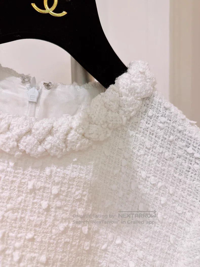 Valentino Valentino White tweed dress Size S / US 4 / IT 40 - 5 Thumbnail