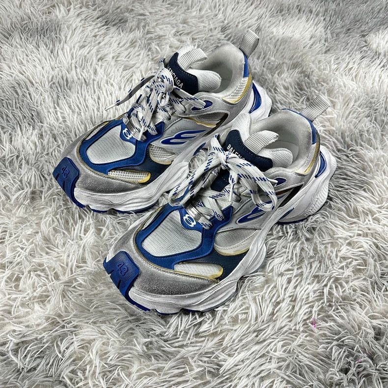 Balenciaga Balenciaga 24 SS New Made Old Grey White Blue shoes 2502-Ne Size US 10 / EU 43 - 2 Thumbnail