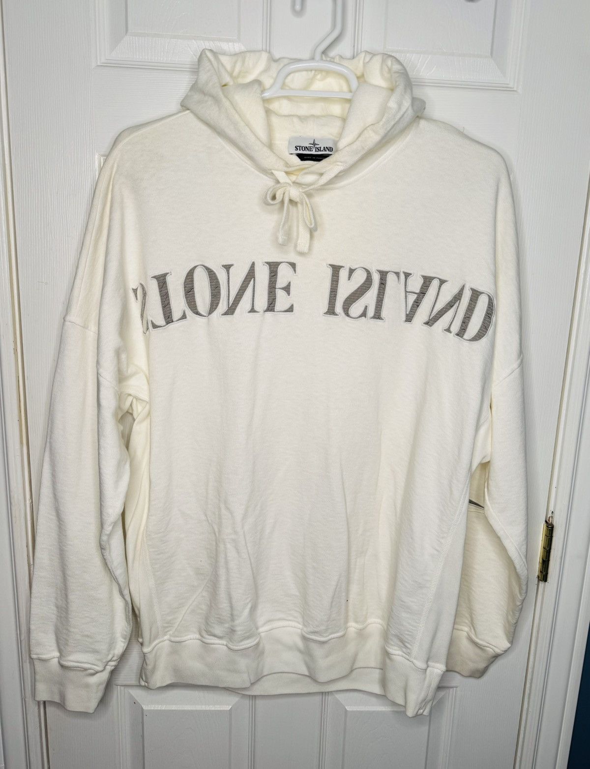 Stone Island Cotton Hoodie w/ Metal Logo