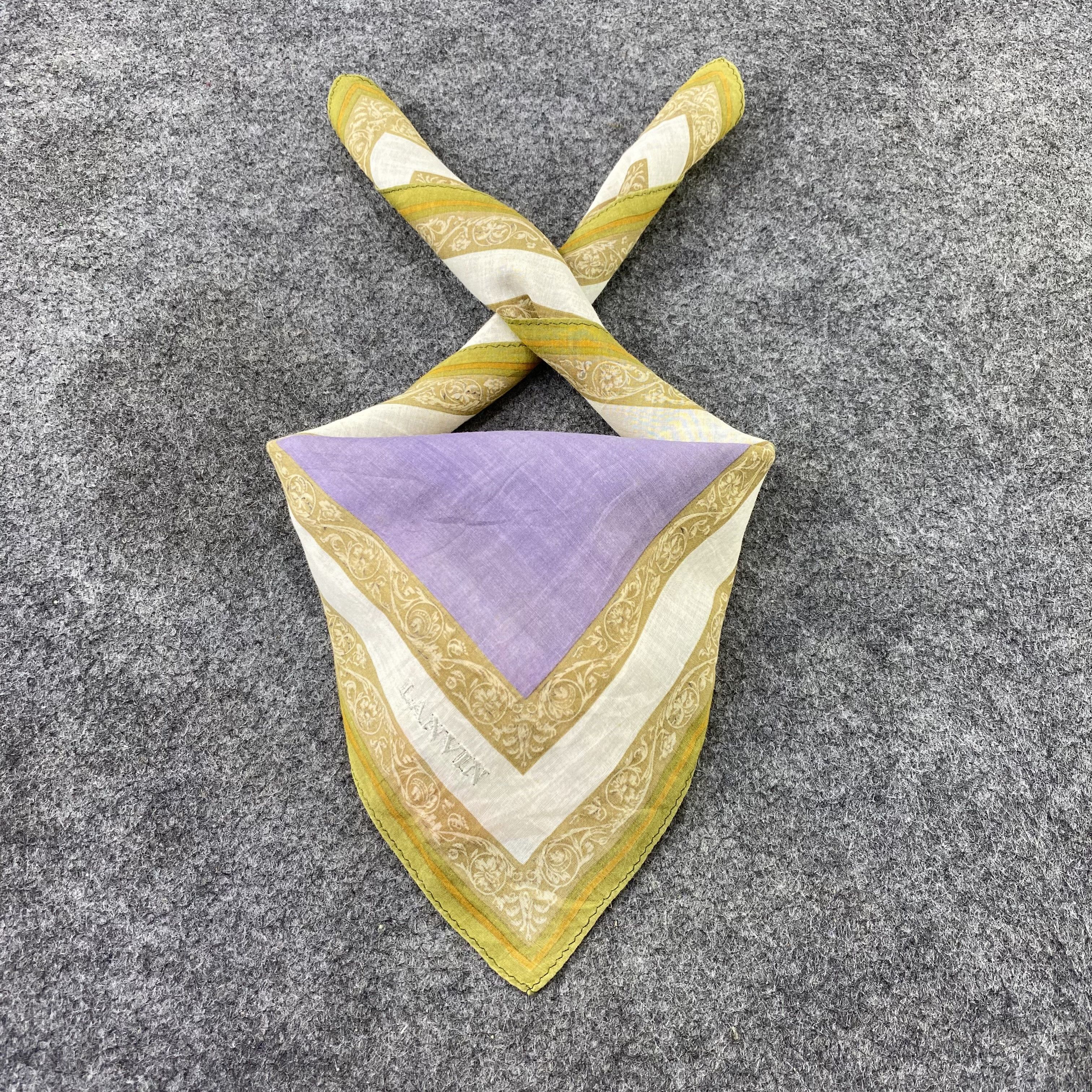 Lanvin × Vintage Lanvin Handkerchief / Bandana / Neckerchief / Headscarf-B542 Size ONE SIZE - 2 Thumbnail