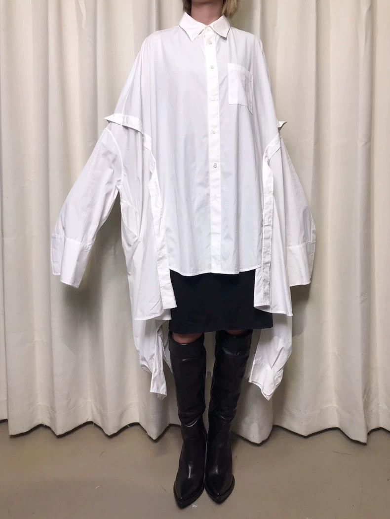 Helmut Lang Helmut Lang Deconstructed Layered Shirt Dress Size M / US 6-8 / IT 42-44 - 1 Thumbnail