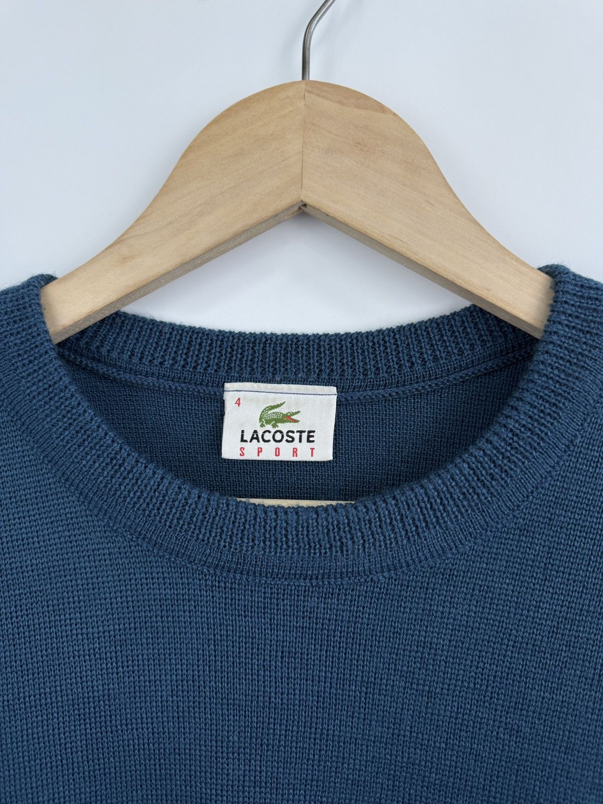 Lacoste 🇫🇷 Vintage 90s Lacoste Wool Sweater made in France Rare Retro Size US M / EU 48-50 / 2 - 5 Thumbnail