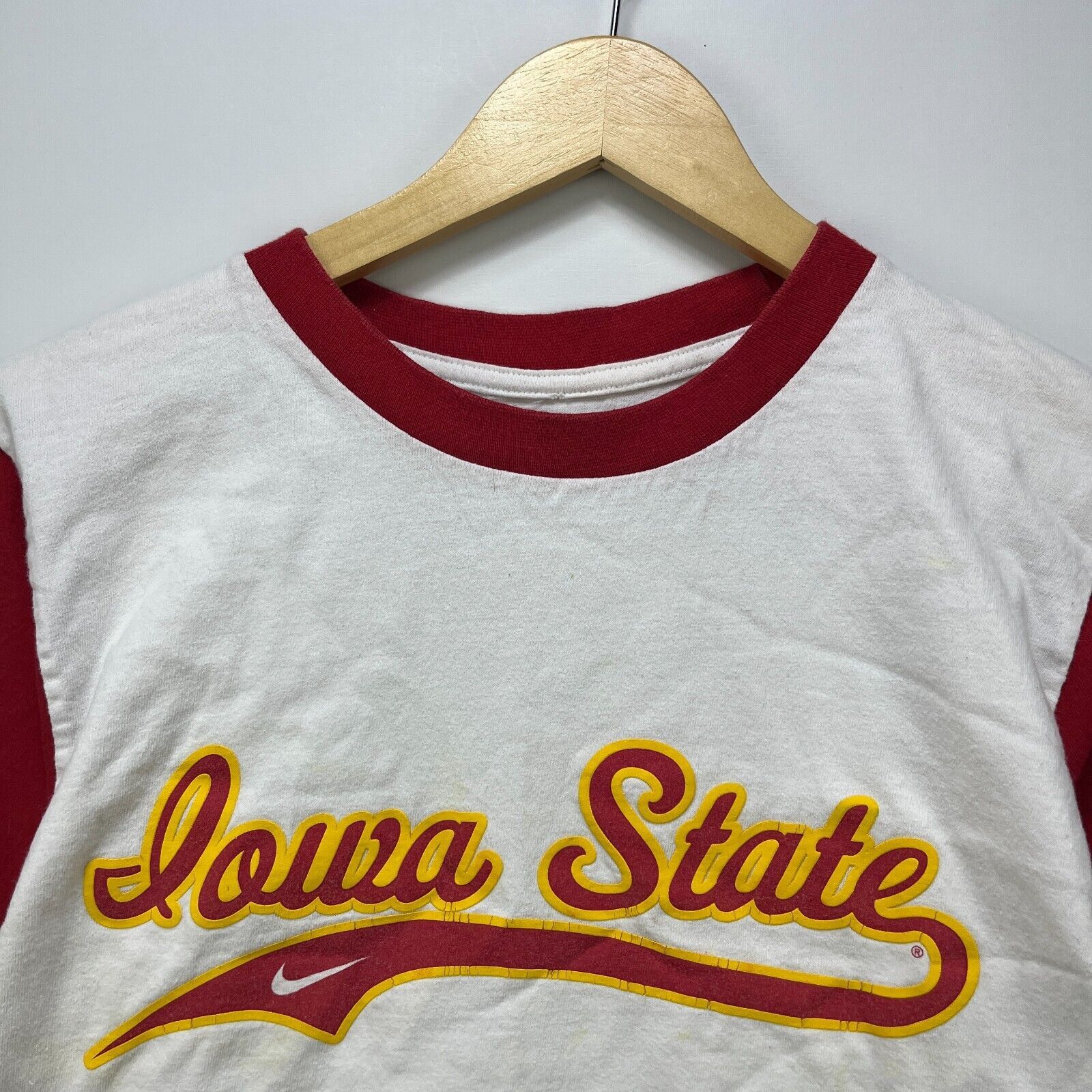 Nike × Vintage Vintage Y2K Nike Iowa State 3/4 Sleeve Small Medium Swoosh Size US M / EU 48-50 / 2 - 3 Thumbnail