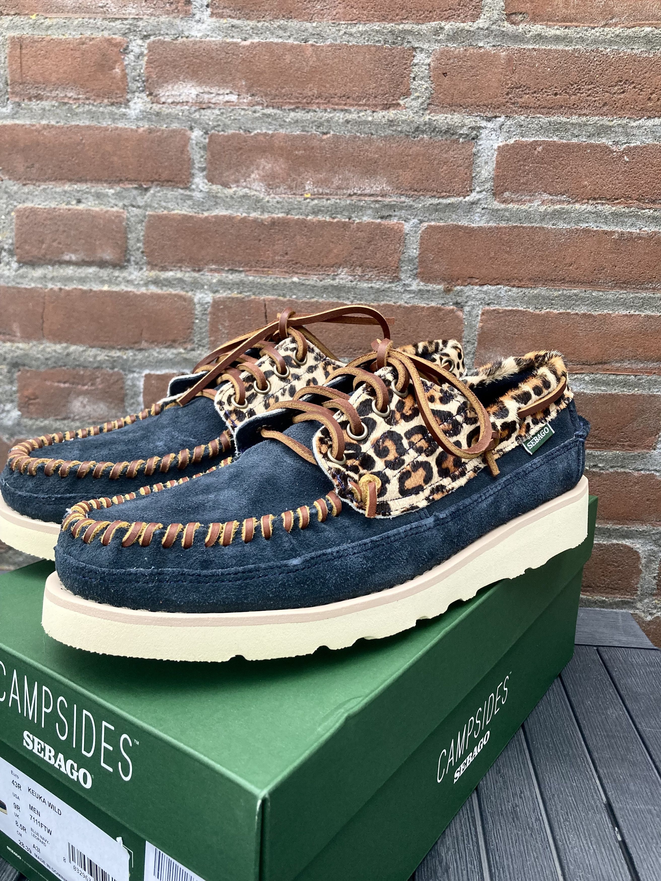 Sebago campsides keuka leopard mocassins 43 suede vibram Size US 9 / EU 42 - 1 Thumbnail