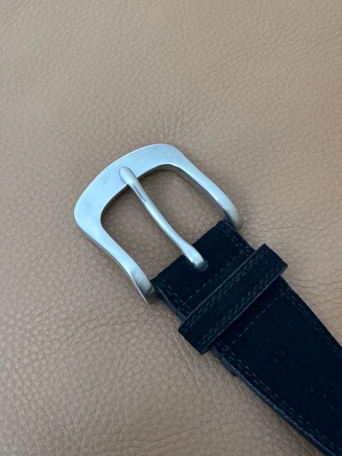 Other spiiin 22ss heavy buckle cowhide & suede belt Size 34 - 2 Thumbnail