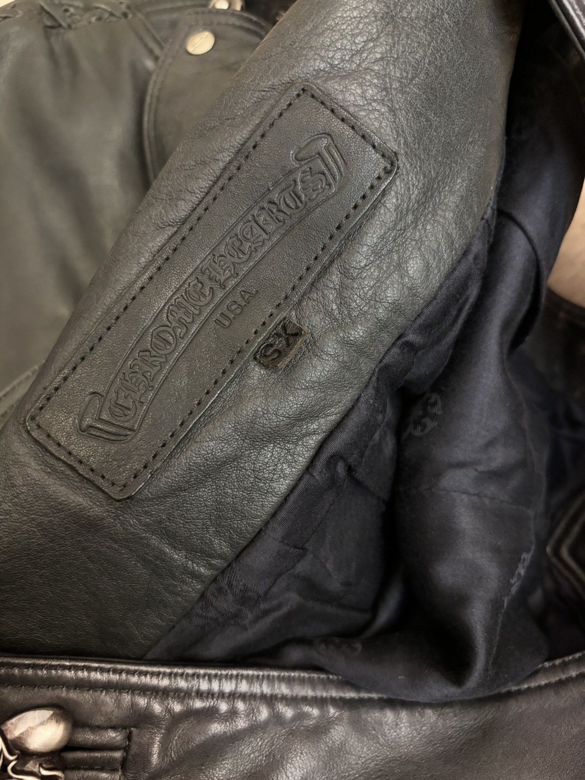 Chrome Hearts 1/1 crazy silver sterling & patches Leather overalls Size US 32 / EU 48 - 11 Thumbnail