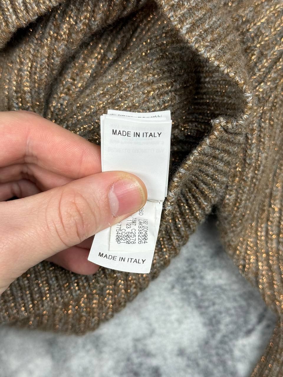 Brunello Cucinelli Brunello Cucinelli Sweater Cropped Silk/Cashmere/Viscose Size L / US 10 / IT 46 - 7 Thumbnail