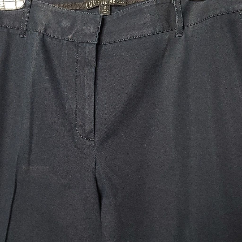 Lafayette 148 Lafayette 148 New York blue pants straight leg cuffed sz 12 Size 34" / US 12 / IT 48 - 3 Thumbnail