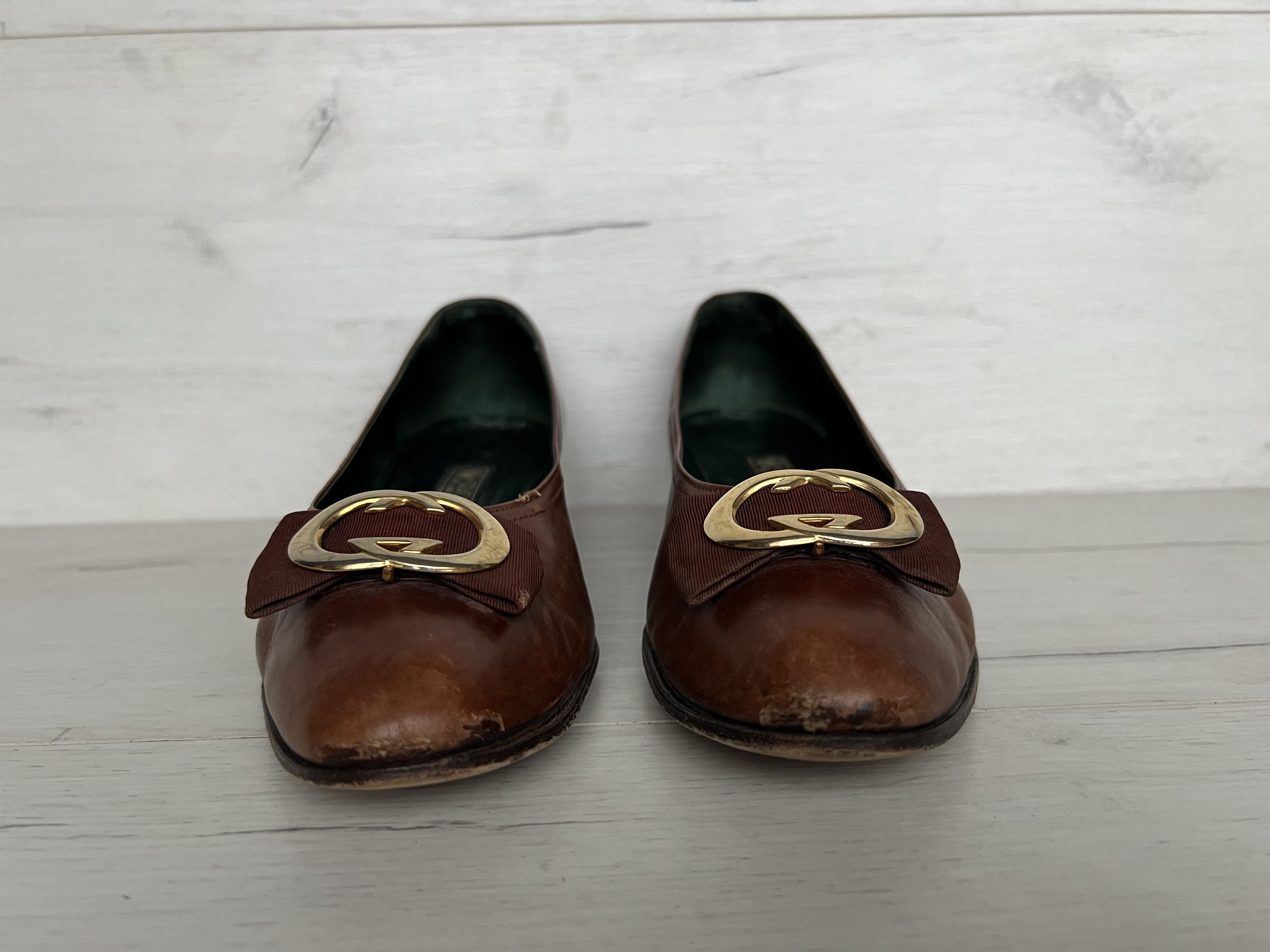 Gucci VINTAGE 70's GUCCI BIG METAL LOGO GG PUMPS HEELS LOAFERS Size US 6.5 / IT 36.5 - 3 Thumbnail