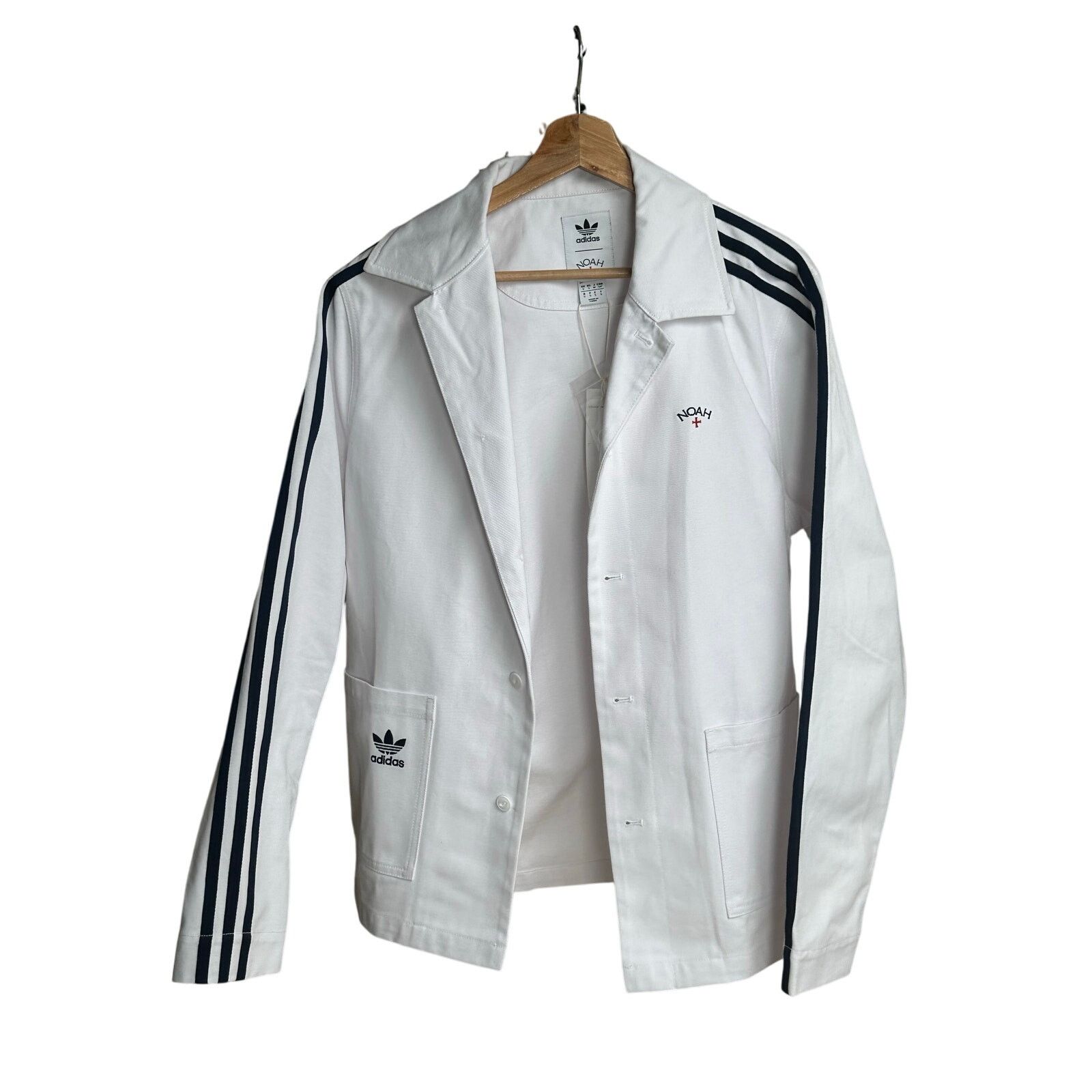 ジャケット・アウター Adidas Originals Painter Jacket x Noah M Adidas Adidas x Noah Mens Noah Painter Jacket White GS1391 – Size