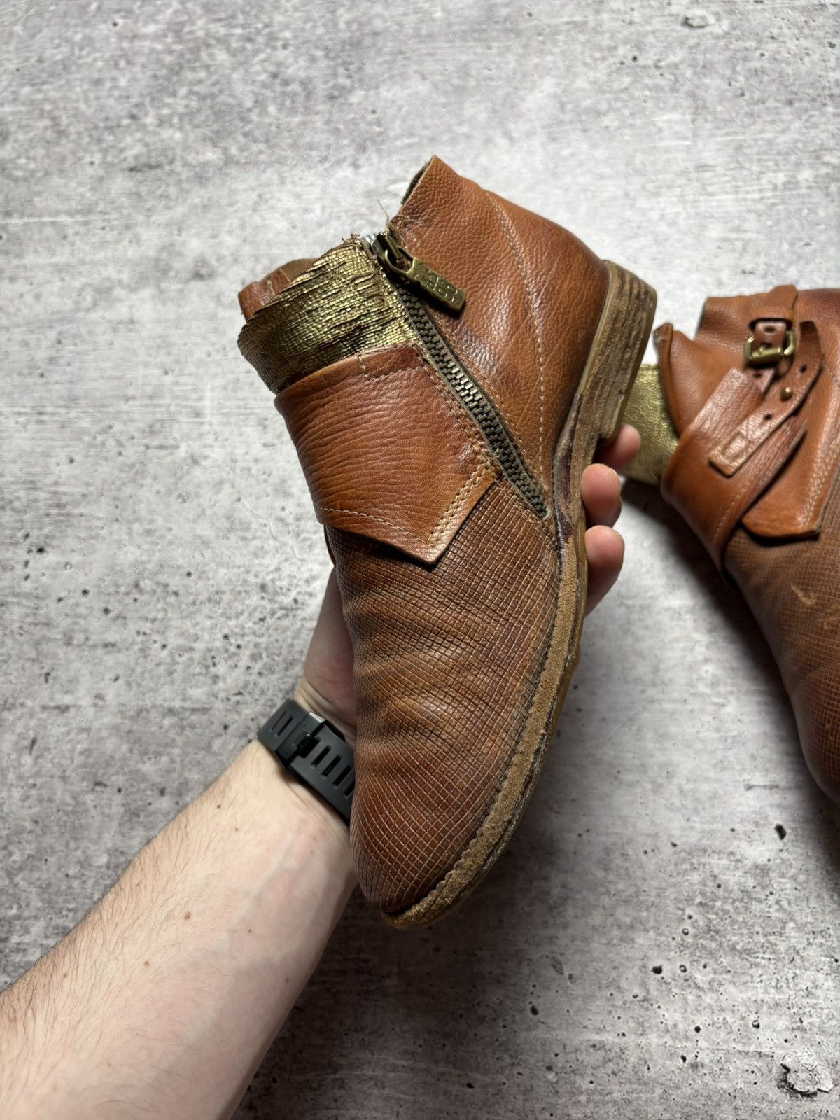 A.S.98 Vintage AS98 AIRSTEP Leather Belted Simon Boots Size US 5 / EU 37 - 5 Thumbnail