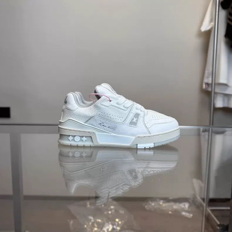 Louis Vuitton Louis Vuitton Trainer white cement shoes Size US 7 / IT 37 - 2 Thumbnail