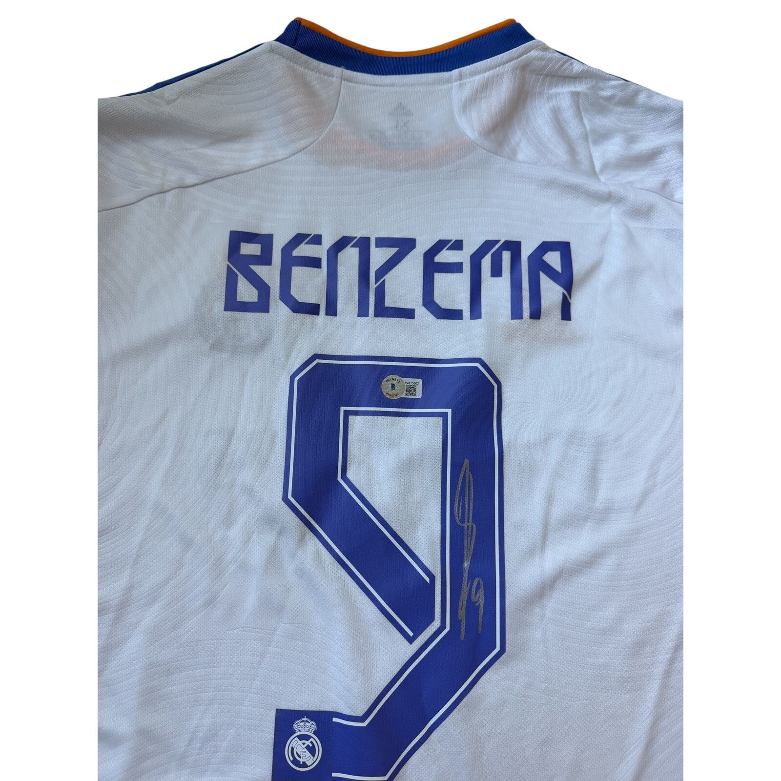 Adidas Benzema Signed 21/22 Real Madrid UCL Jersey Adidas Beckett Size US XL / EU 56 / 4 - 4 Thumbnail