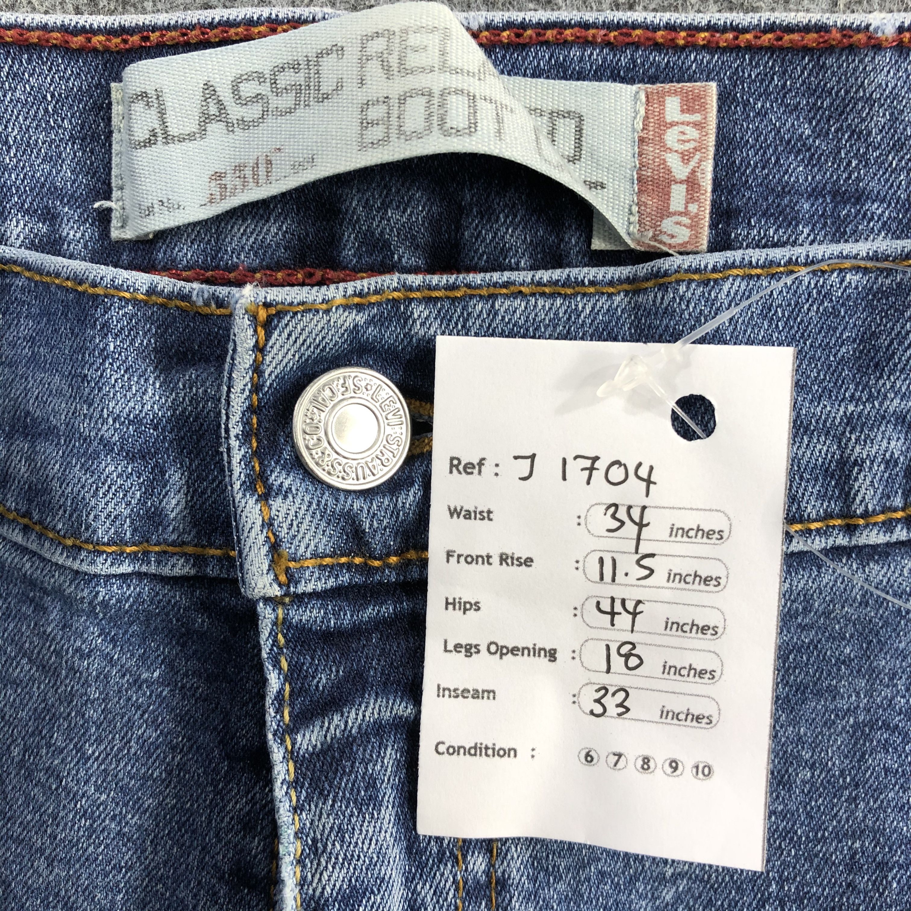 Levi's Vintage Blue Wash Levis 550 Jeans-J1704 Size US 34 / EU 50 - 15 Thumbnail