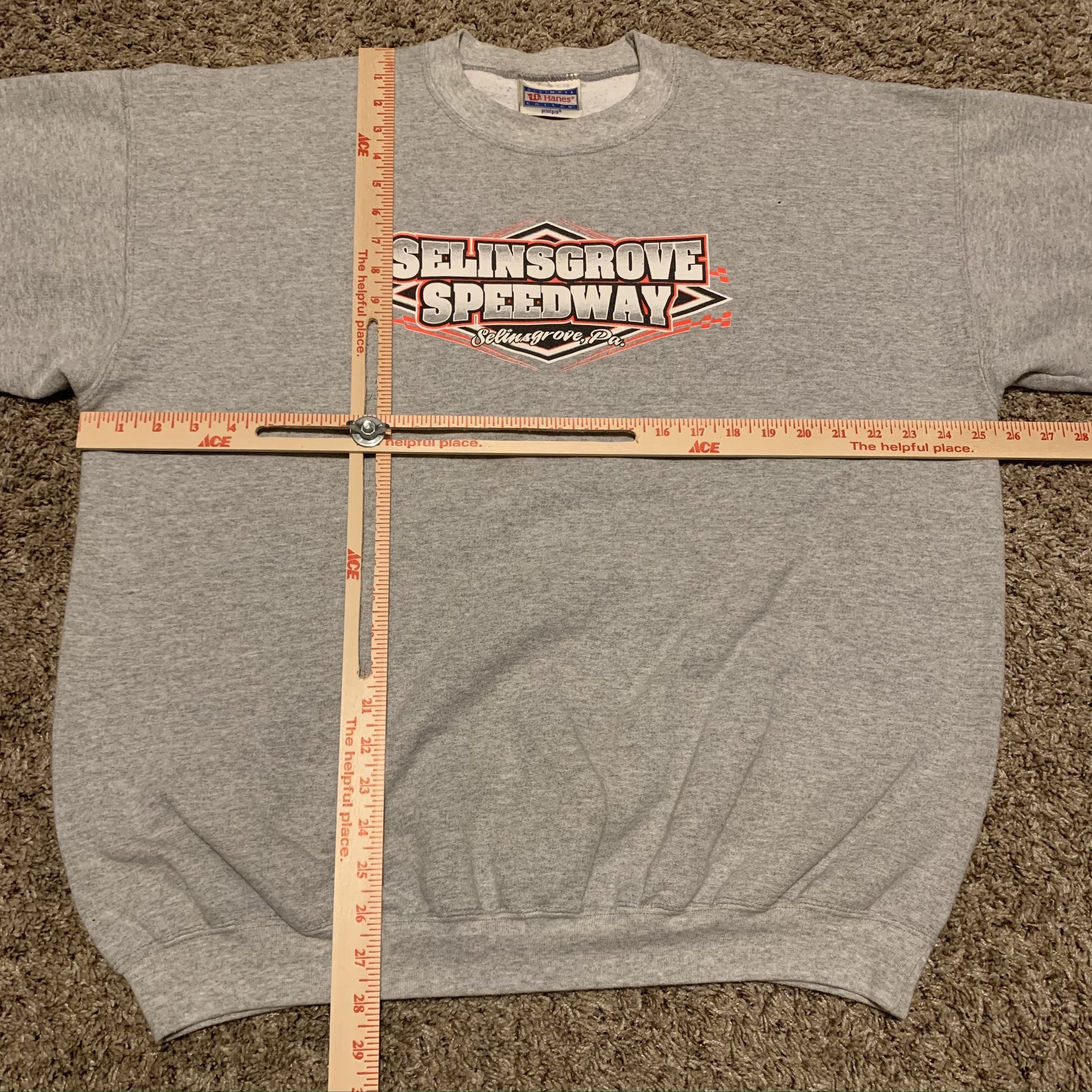 Hanes VINTAGE RACING CREWNECK SWEATSHIRT Size US L / EU 52-54 / 3 - 6 Thumbnail