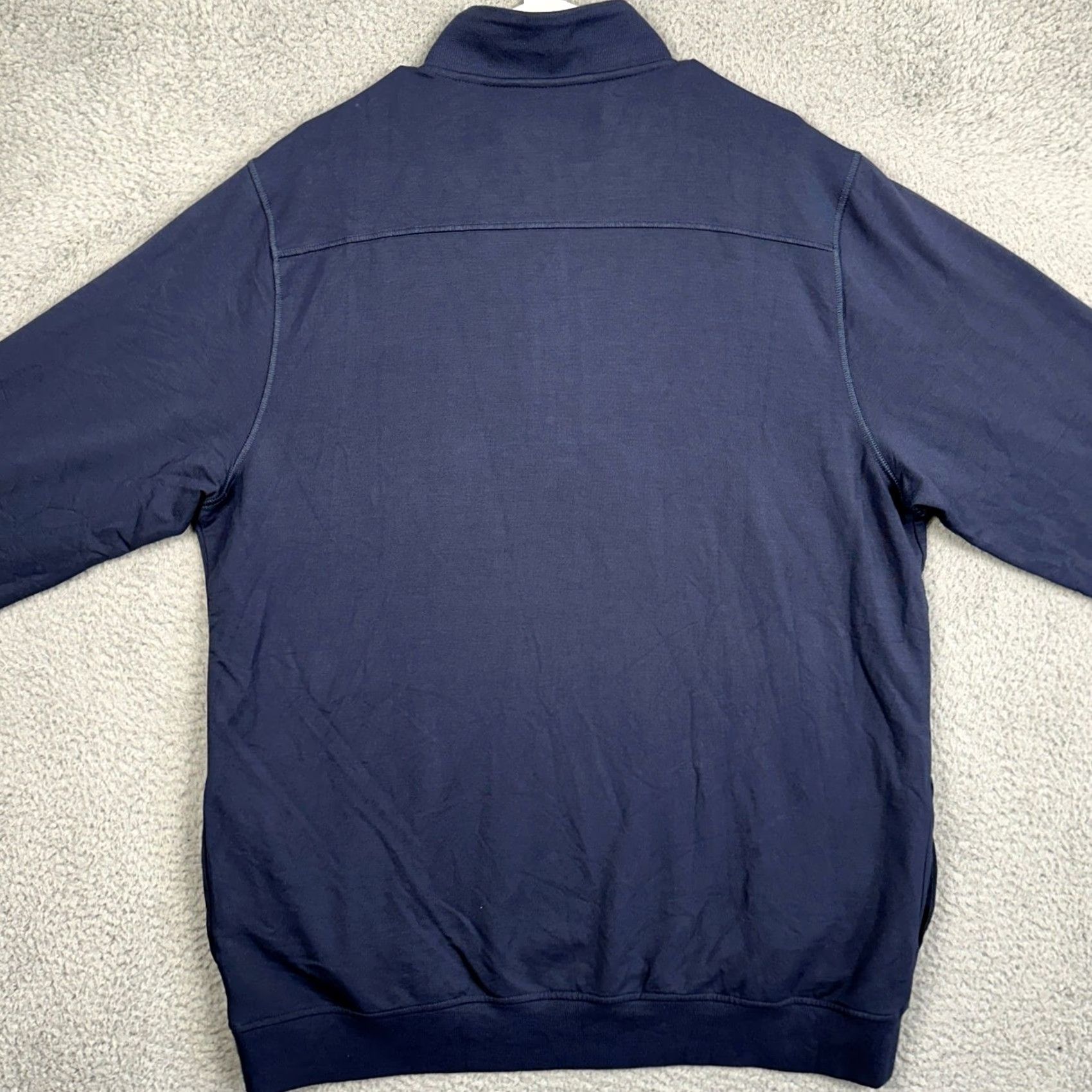 TravisMathew TravisMathew Sweatshirt Mens XL Navy Blue Quarter Zip Pullover Stretch Pockets Size US XL / EU 56 / 4 - 3 Thumbnail