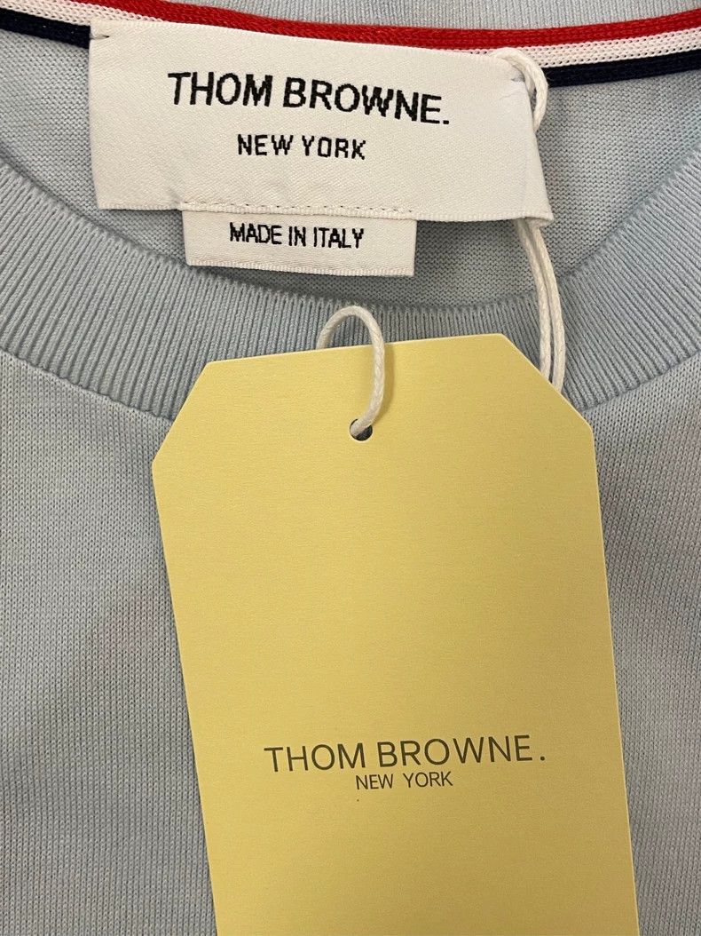 Thom Browne Thom browne Baby blue show embroidered rabbit puppy long-sl Size S / US 4 / IT 40 - 6 Thumbnail