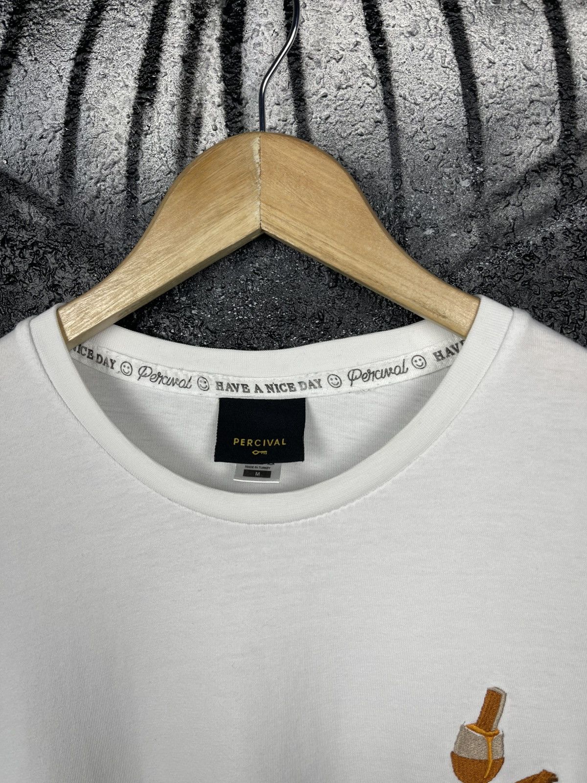 Percival Percival Embroidered Egg Cup White T-Shirt Men’s Size M Size US M / EU 48-50 / 2 - 3 Thumbnail