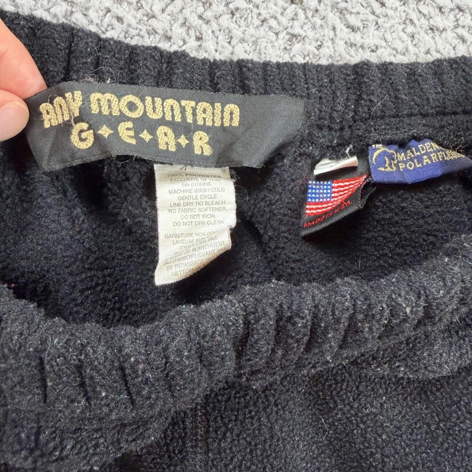 Other Vintage Any Mountain Gear Black Fleece Pants M Made in USA Size US 32 / EU 48 - 5 Thumbnail