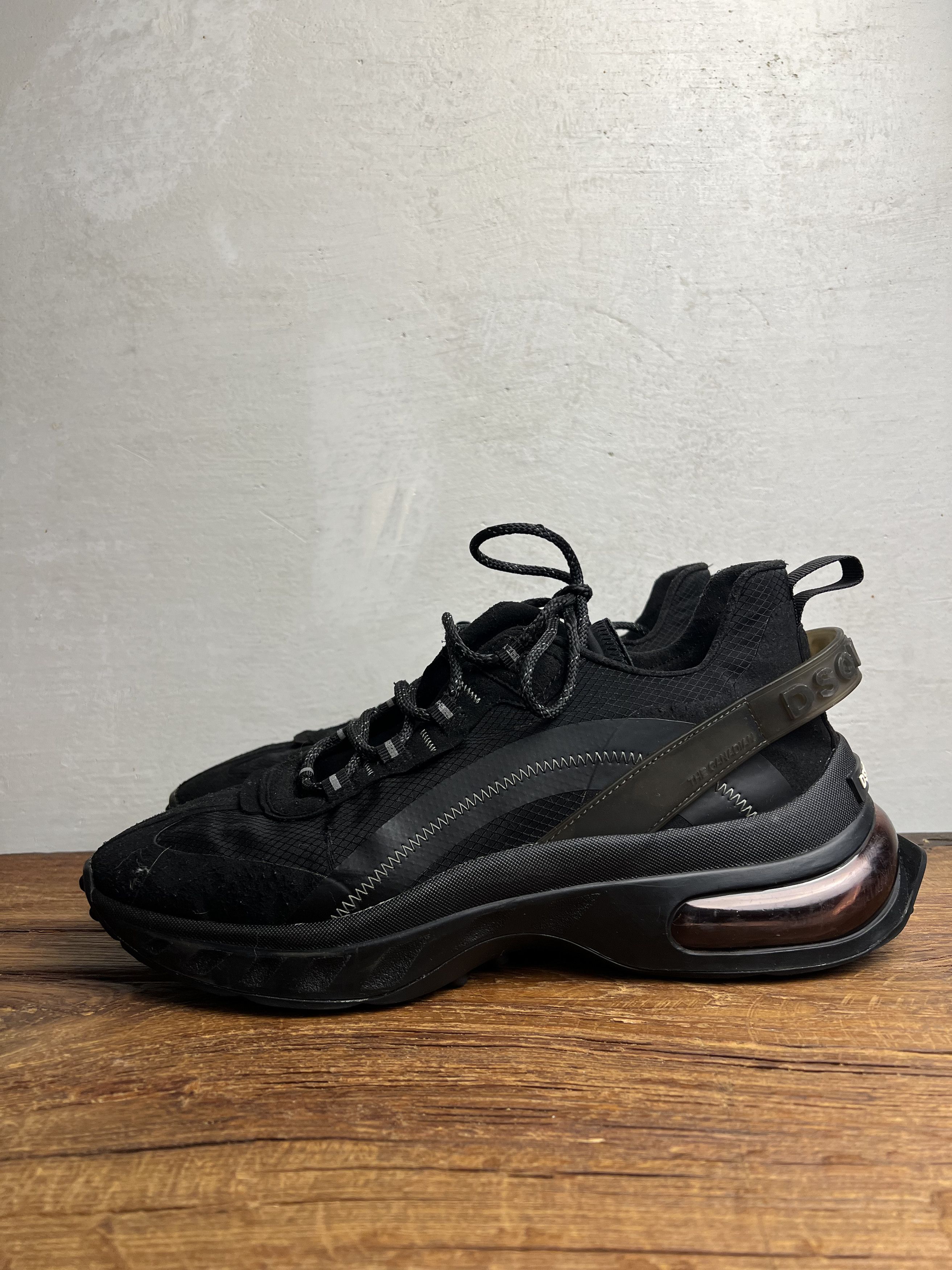 Dsquared2 Dsquared2 Black Bubble Sneakers Size US 12 / EU 45 - 4 Thumbnail
