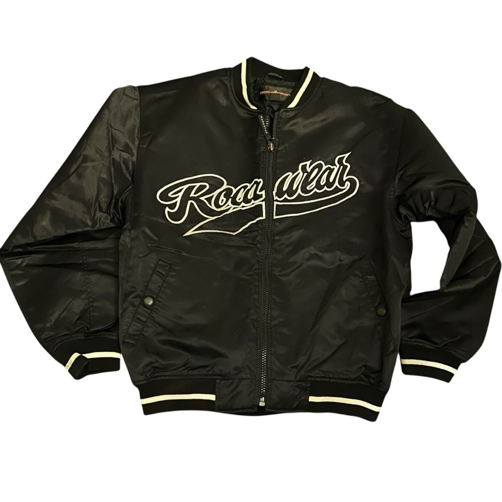 Rocawear Y2K Vintage RocaWear Logo Spell Out Varsity SBomber Jacket Size US M / EU 48-50 / 2 - 2 Thumbnail