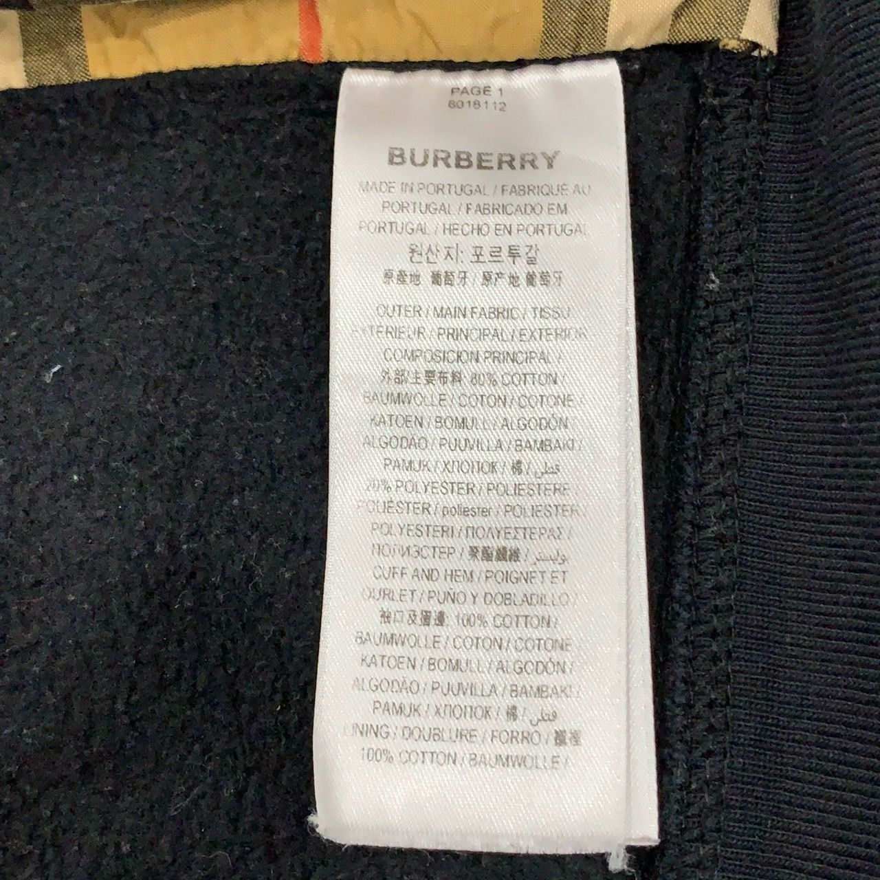 Burberry Burberry Black Plaid Hooded Zipper Coat XXS Cotton & Polyest Size US XXS / EU 40 - 4 Thumbnail
