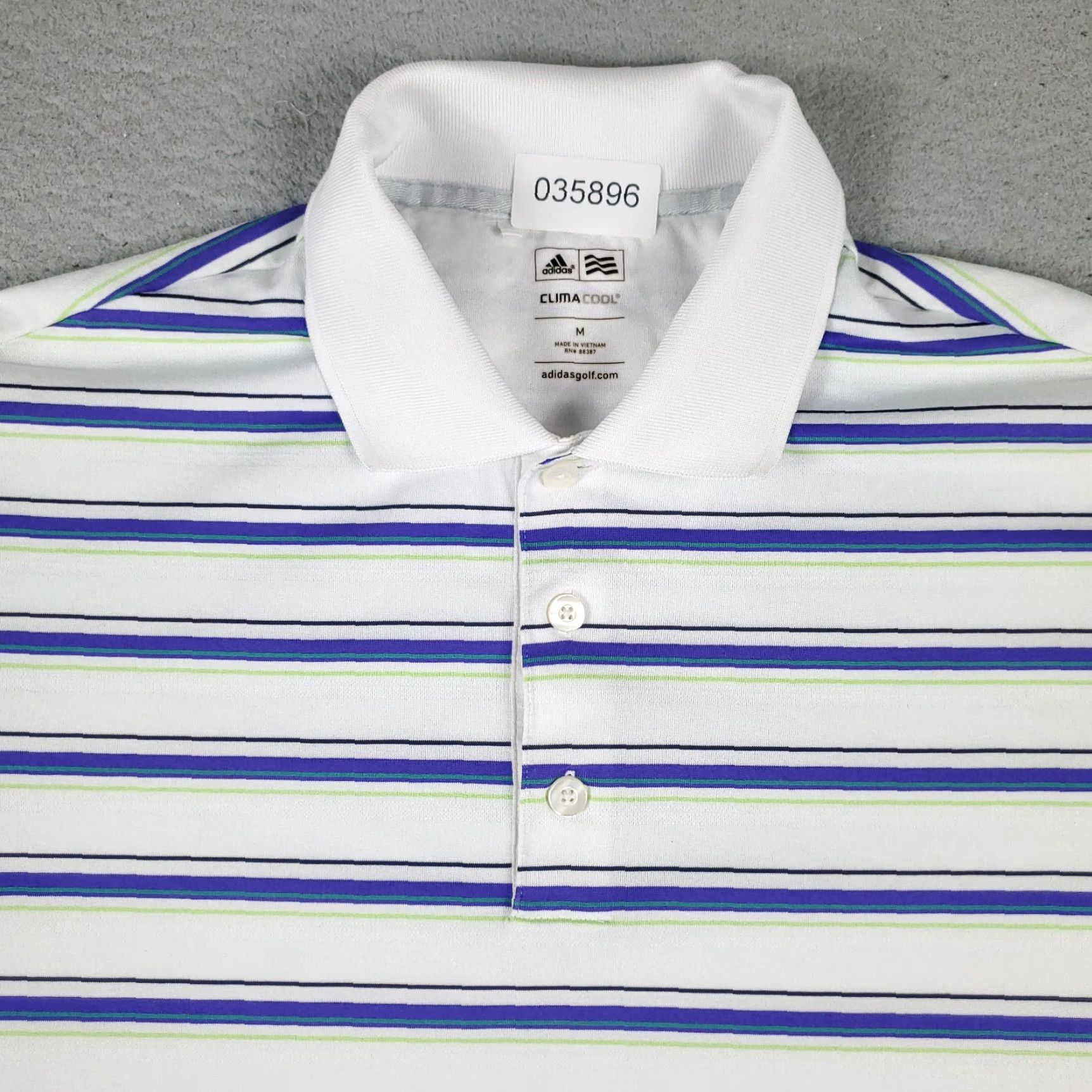 Adidas adidas Polo Shirt Mens Size Medium Blue White Striped Casual Short Sleeve Polo Shirt Adidas Mens Size Medium Blue White Striped Casual Short Sleeve Size US M / EU 48-50 / 2 - 2 Thumbnail