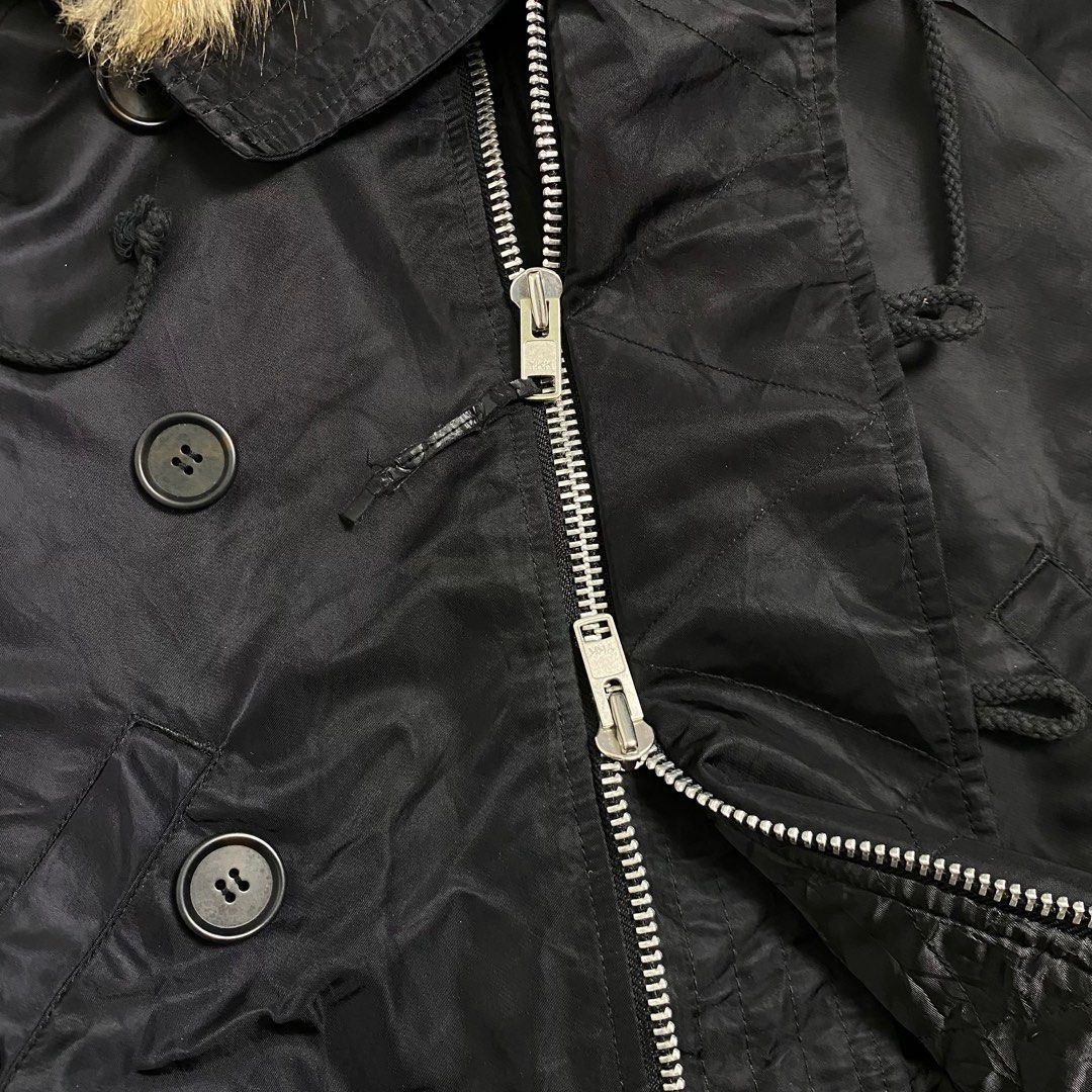 If Six Was Nine Japanese Duck down Bomber Fur jacket Size US L / EU 52-54 / 3 - 6 Thumbnail
