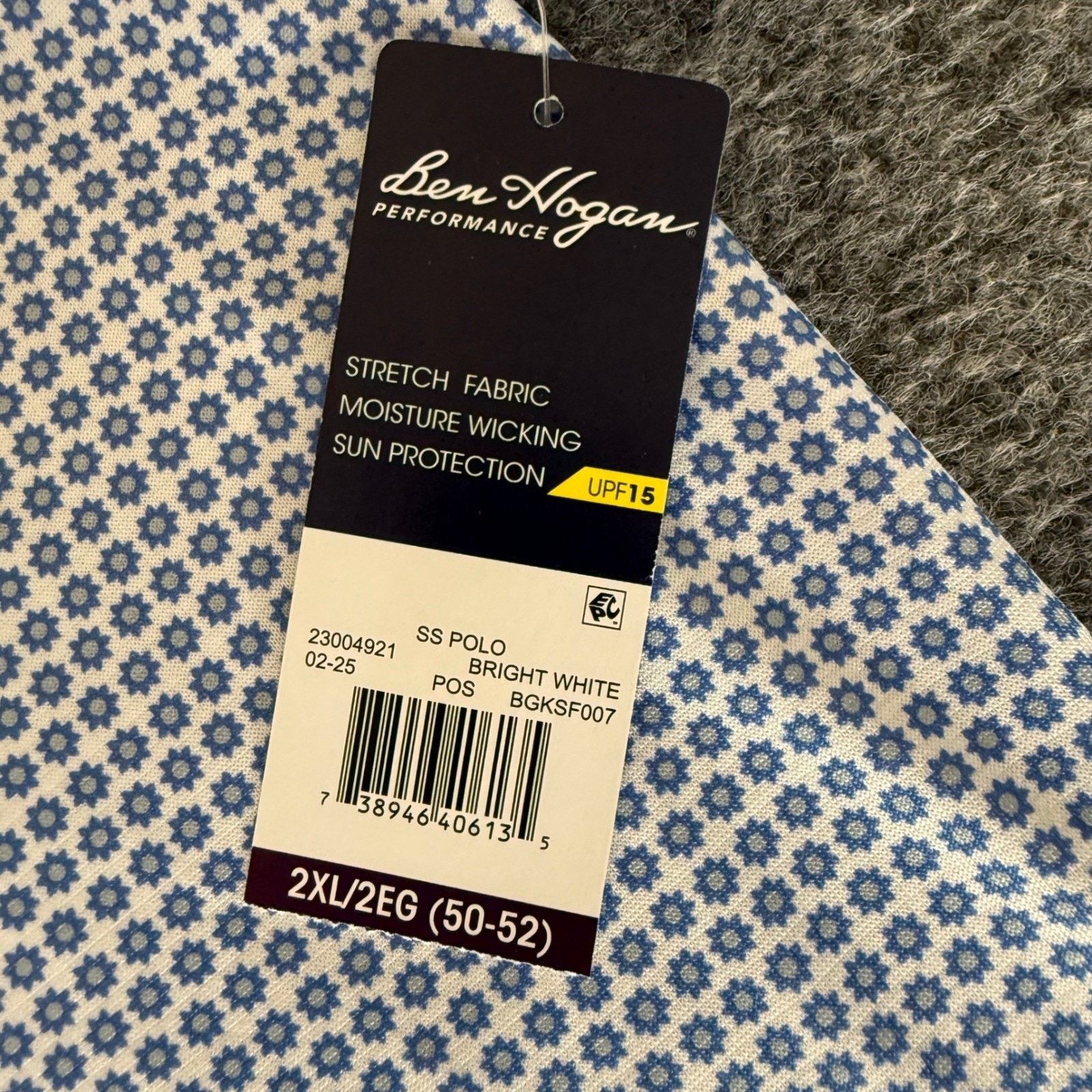 Other Ben Hogan Performance Polo Shirt Mens 2XL Blue Floral Golf Size US XXL / EU 58 / 5 - 4 Thumbnail