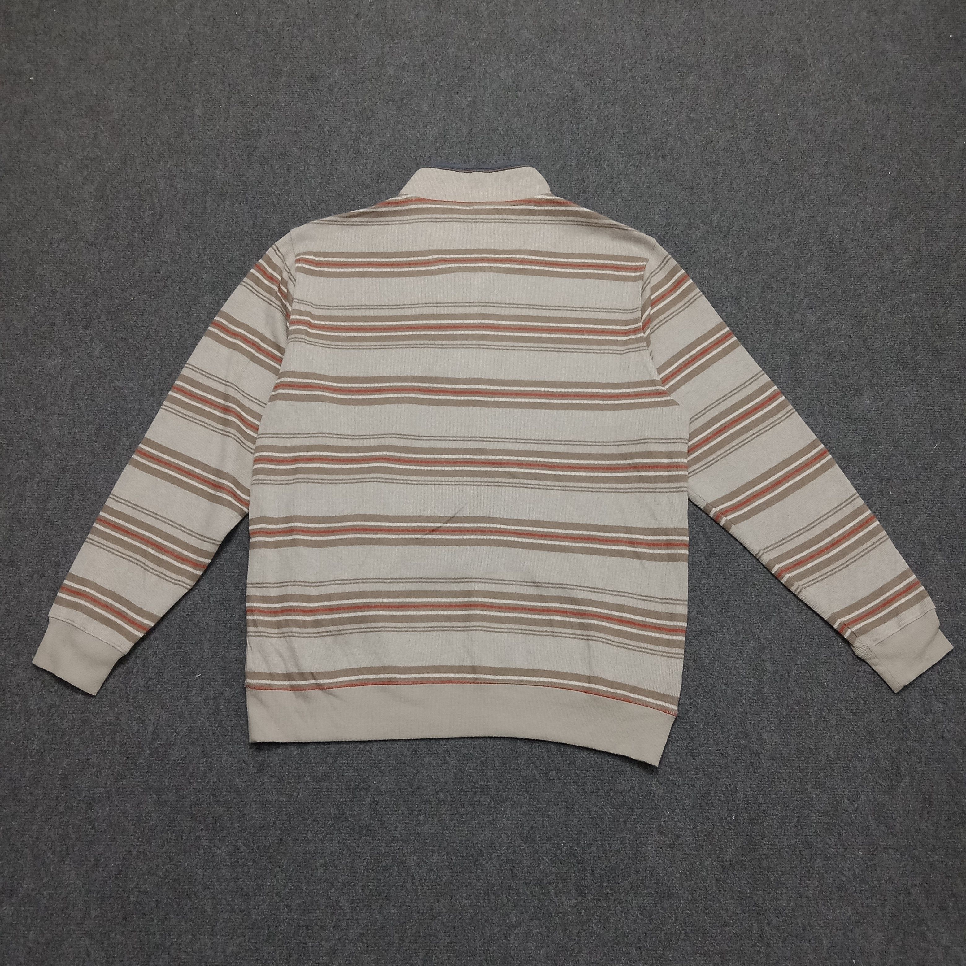 Golden Bear × Vintage Vintage 90’s GOLDEN BEAR Striped Half Zipped Sweatshirt Size US XL / EU 56 / 4 - 5 Thumbnail