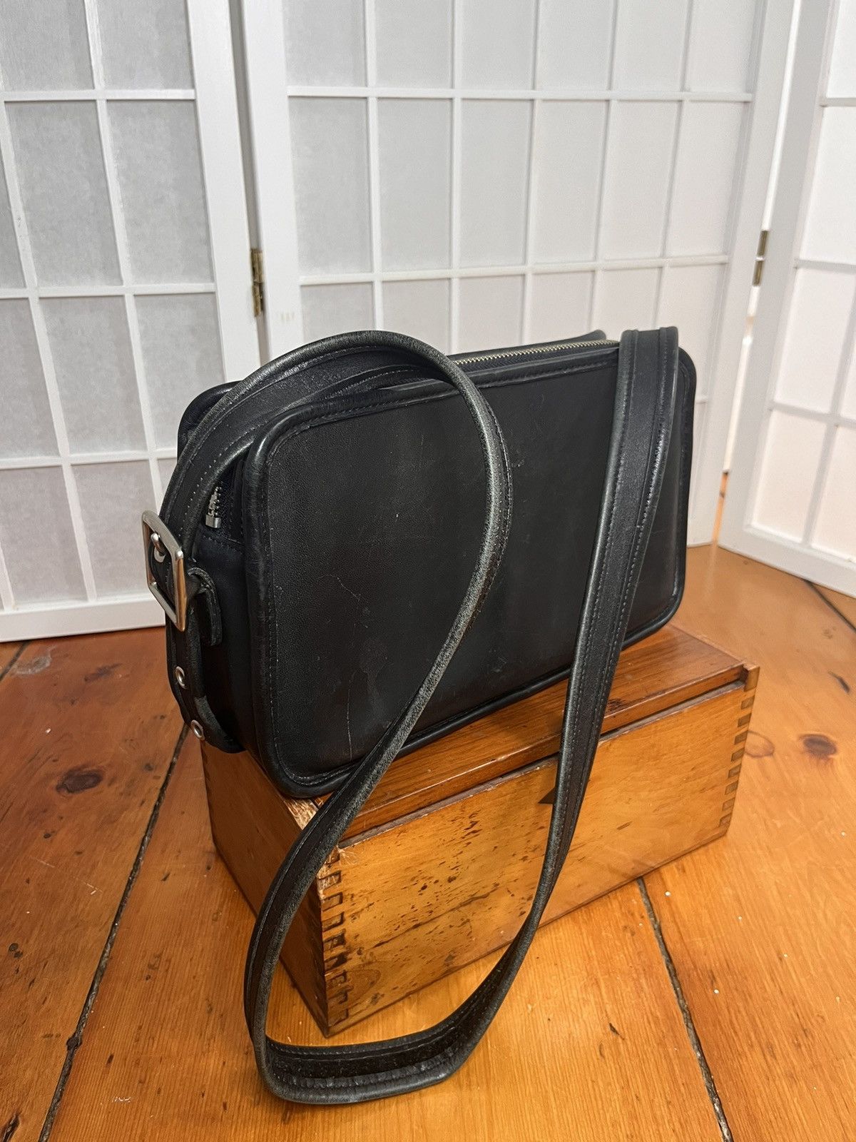 Coach × Vintage Vintage Coach: Black Leather Shoulder Bag Size ONE SIZE - 1 Thumbnail