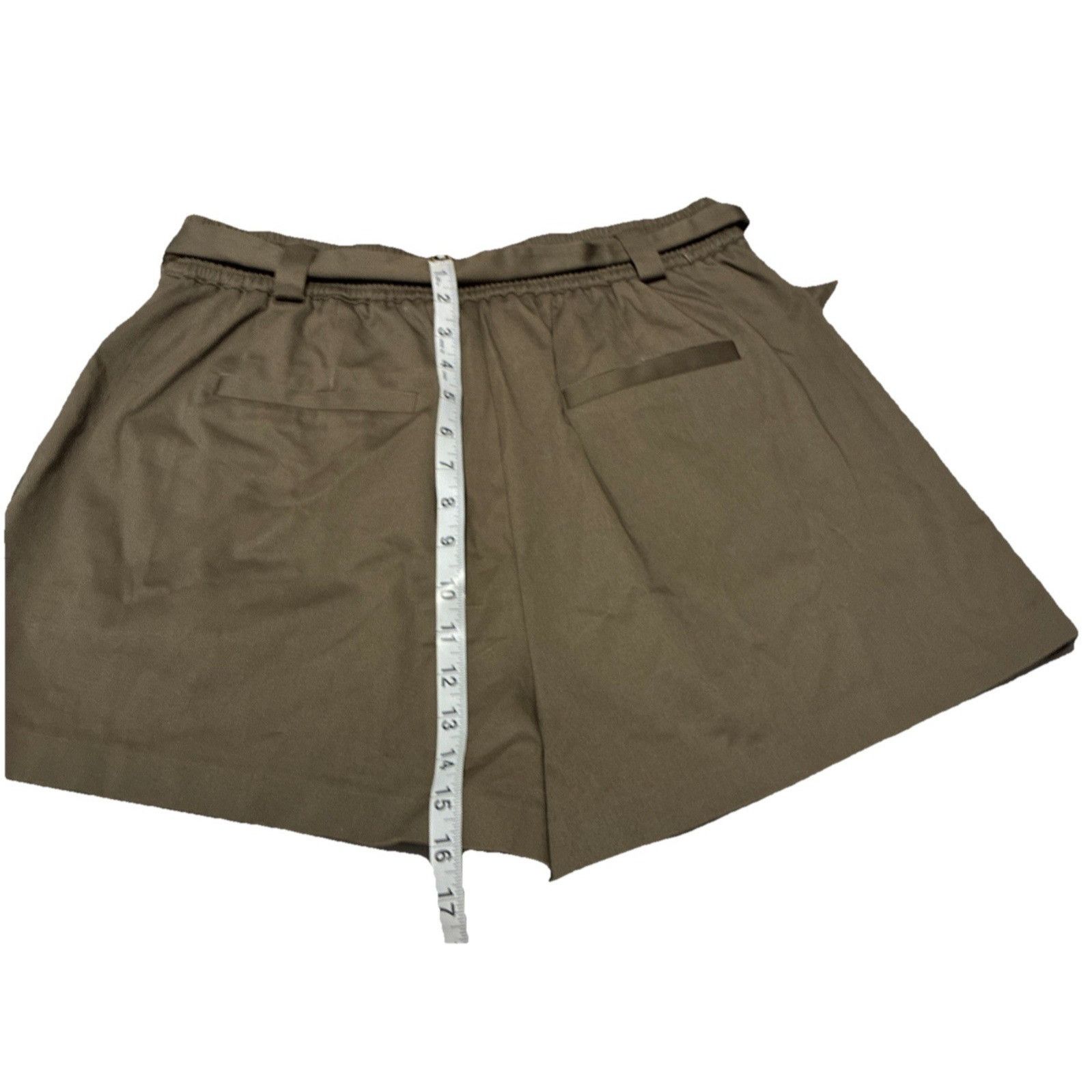Ted Baker NWT Ted Baker RONNIIE Olive D-Ring Detail High-Waisted Short Size 27" / US 4 / IT 40 - 13 Thumbnail