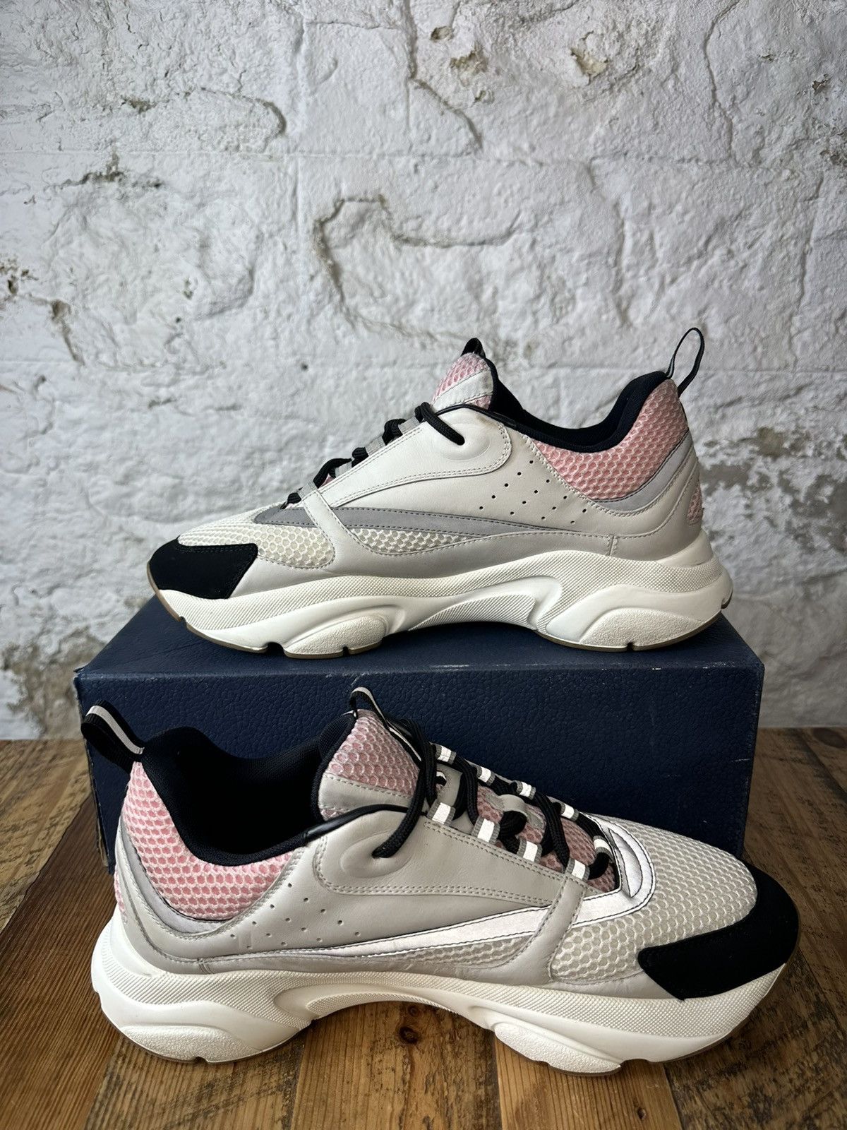 White And Pink Dior B22 B22 Dior Sneakers B12 Size 45EU/12US  display picture 1
