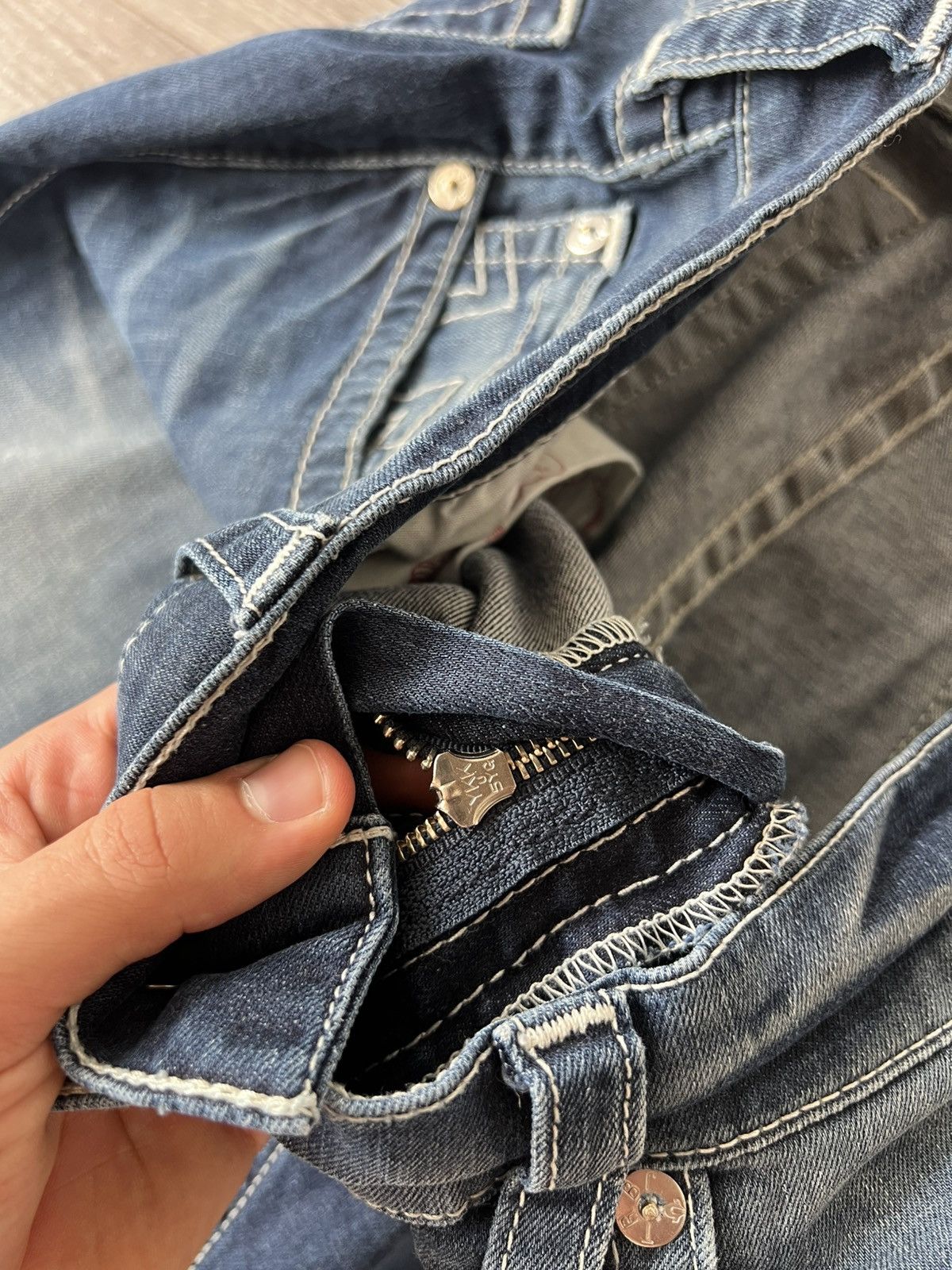 Rap Tees × True Religion × Vintage True Religion Made in Mexico Loose /Slim Bobby Denim Jeans Size US 35 - 21 Thumbnail