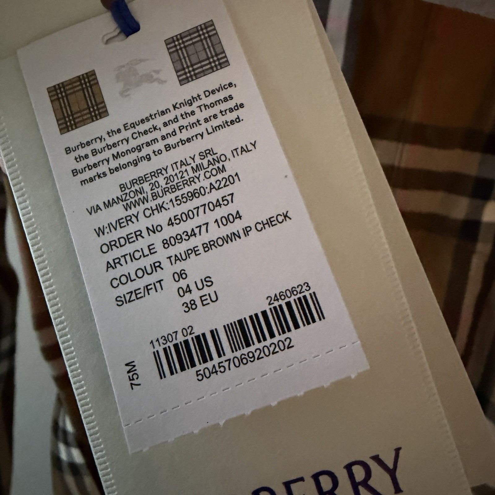 Burberry NWT Burberry Giovanna Beige Check Plaid Shirtdress Shirt Dr Size S / US 4 / IT 40 - 6 Thumbnail