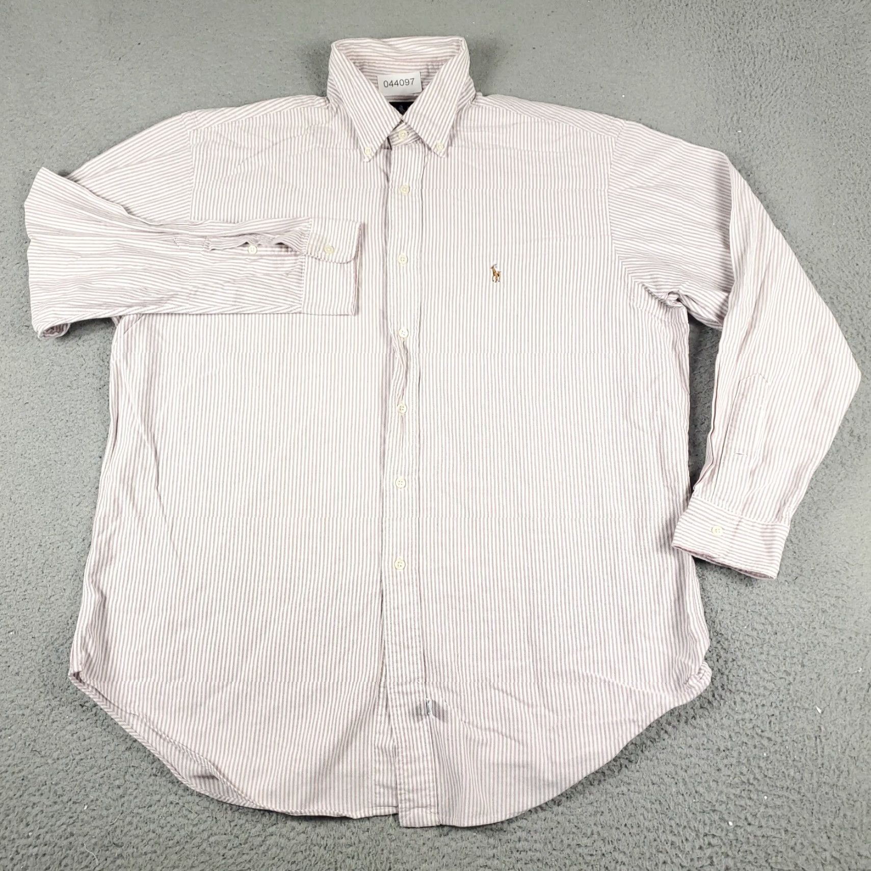 Ralph Lauren Ralph Lauren Shirt Mens 16.5 Purple Striped Dress Shirt Long Sleeve Button Up Collared Cotton Size 42R - 3 Thumbnail