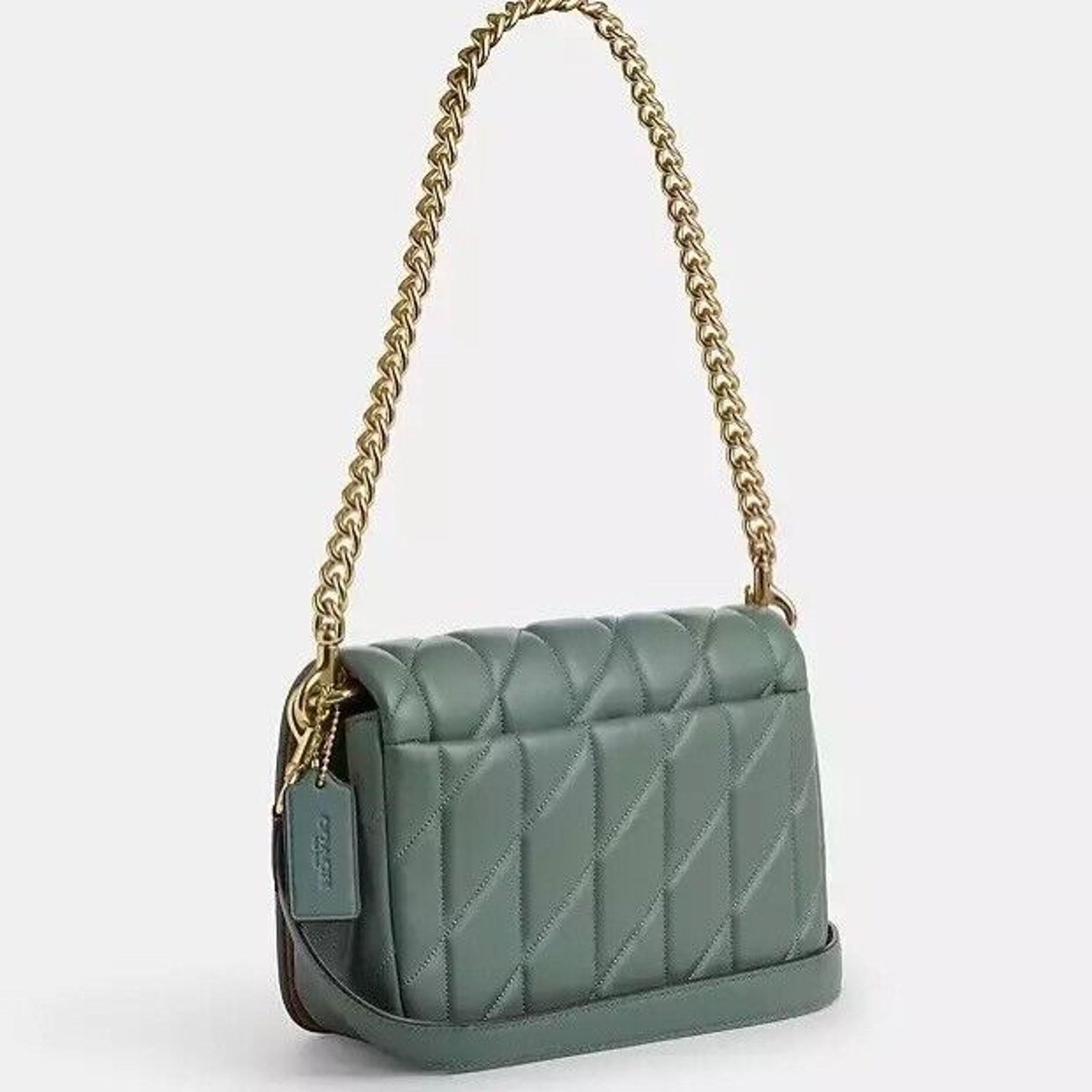 Coach NWT Coach Quinn Bag With Quilting CY663 IM /Sage Size ONE SIZE - 6 Thumbnail