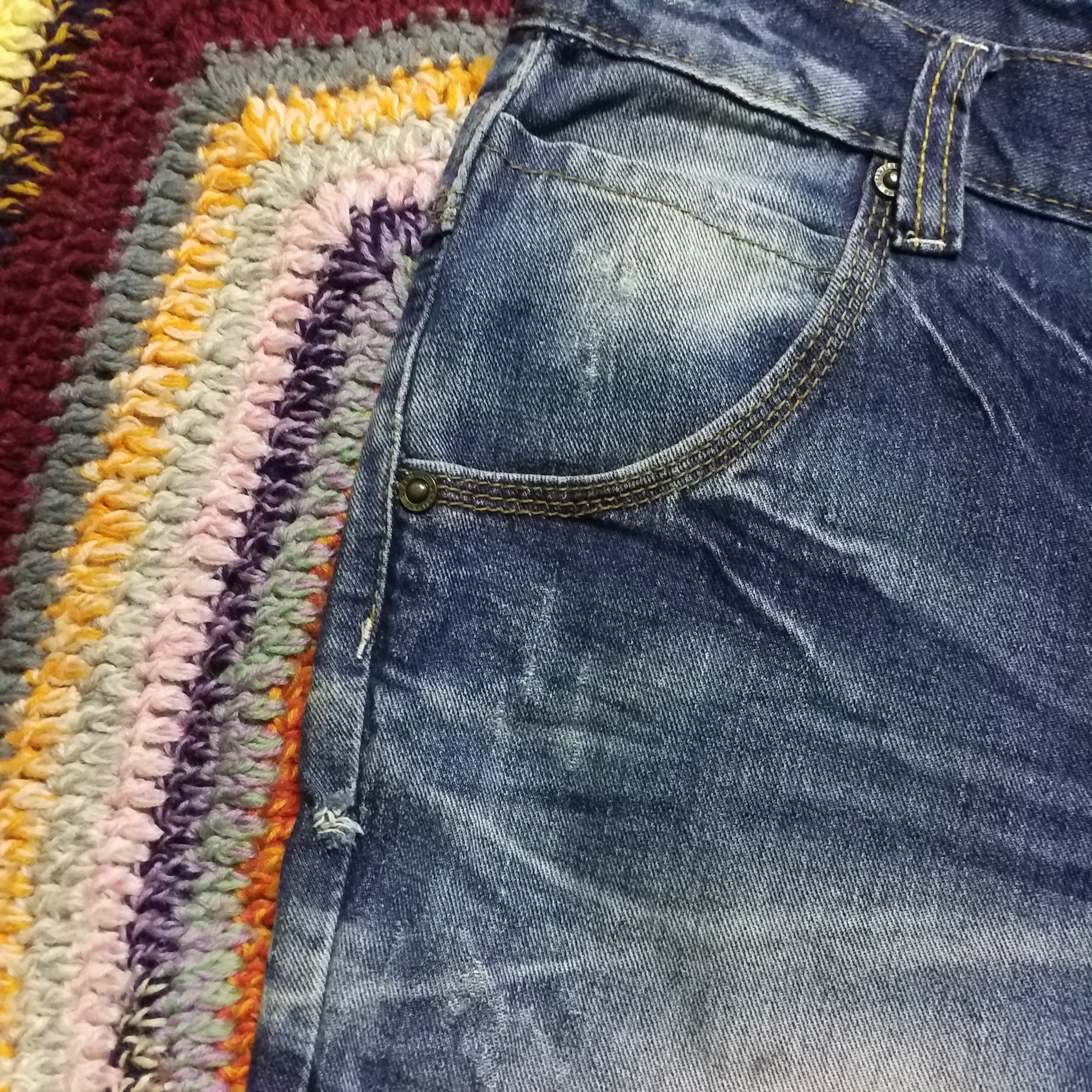 Japanese Brand DENIM SKULL IN LOVING PATCHWORK DESIGN VERY NICE UNISEX Size 36" / US 14 / IT 50 - 11 Thumbnail