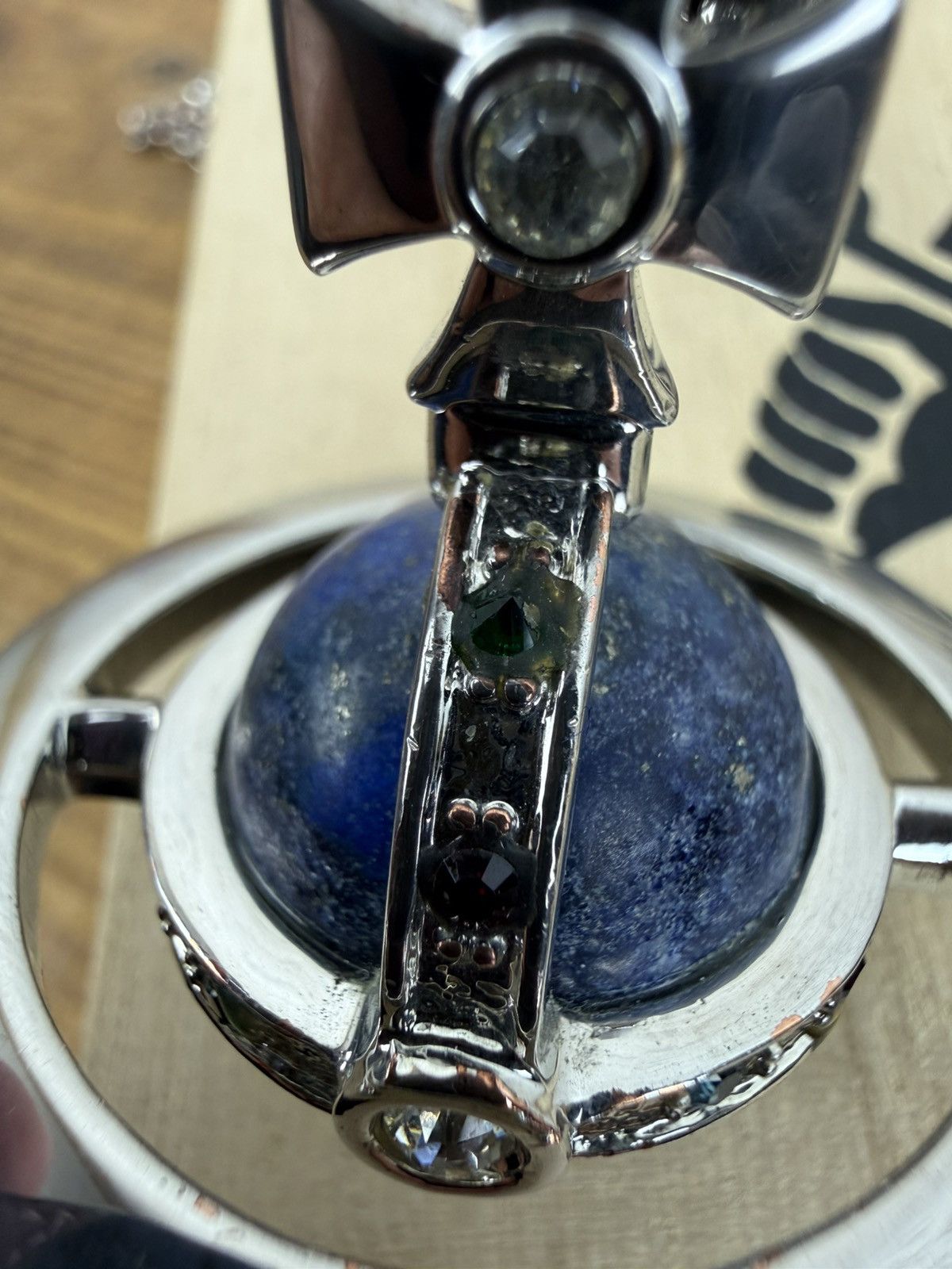 Vivienne Westwood Vintage Vivienne Westwood Lapis Lazuli Small Orb Necklace Size ONE SIZE - 6 Thumbnail
