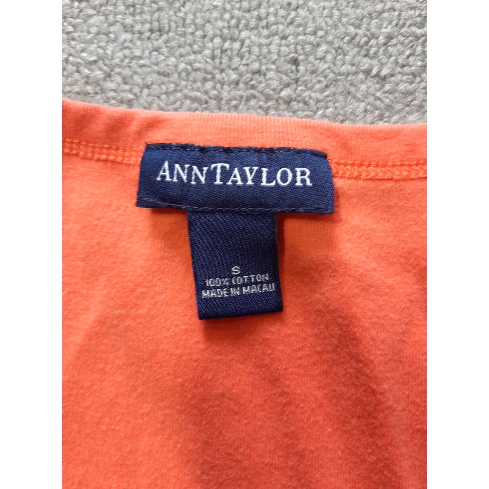 Ann Taylor Ann Taylor Loft Womens Tank Top Sleeveless Shirt Orange Polyester Straps Spaghetti Pullover Casual Size S Regular Summer Spring Women Size S / US 4 / IT 40 - 2 Thumbnail