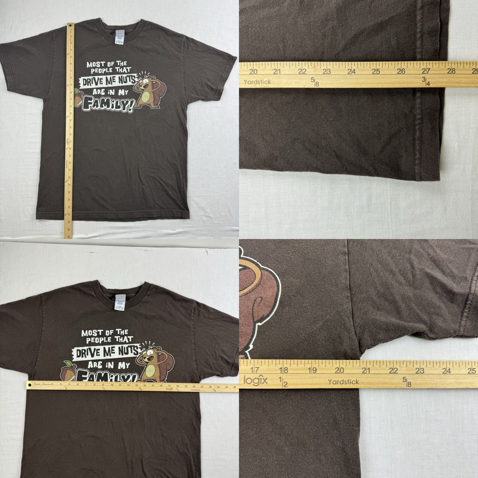 Vintage VINTAGE Alstyle Driving Me Crazy T-Shirt Adult Large Brown Short Sleeve Crew Neck Men’s 90s Y2K Funny Grunge Size US L / EU 52-54 / 3 - 8 Thumbnail
