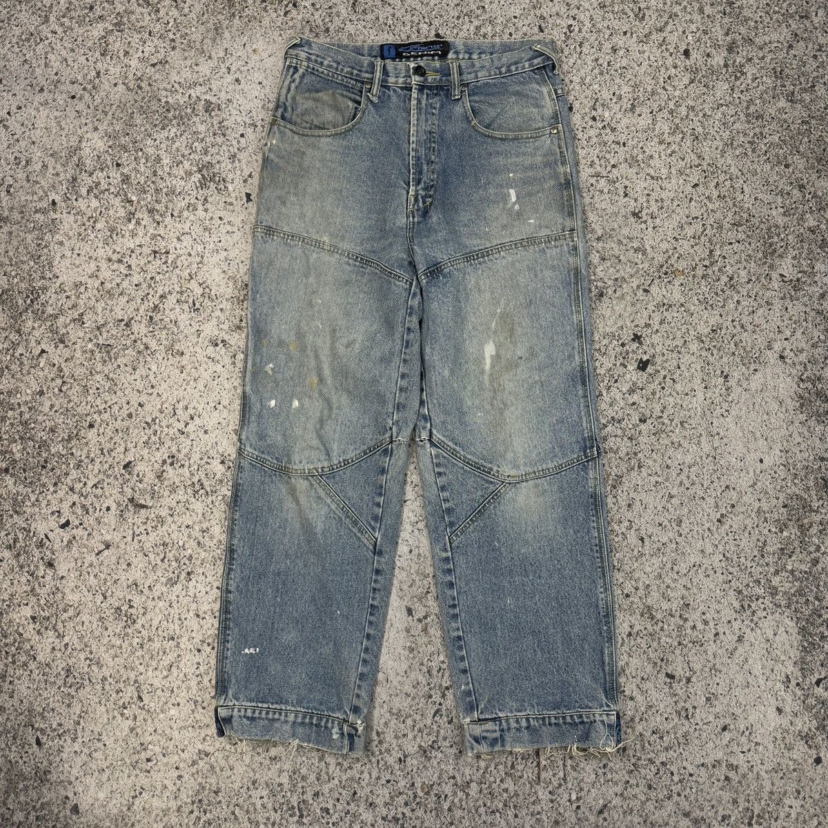 Vintage 90s Fiend Thrashed Faded Distressed Skater Jeans ERD Grunge Size US 32 / EU 48 - 14 Thumbnail