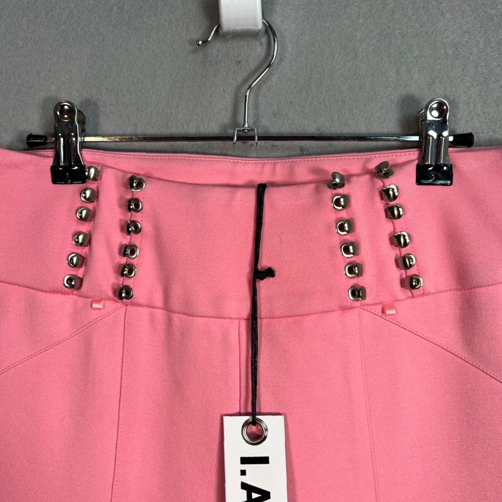 I.AM.GIA I.AM.GIA Pink High-Waisted Straight-Leg Pants Womens M Pink Size 28" / US 6 / IT 42 - 5 Thumbnail